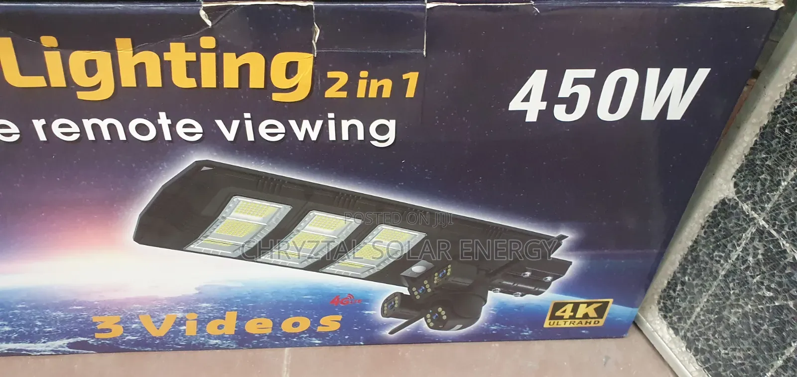3in1 3 Lens View Solar Camera With Street Light 4g With Resolution