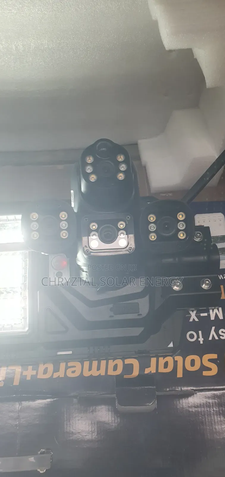 3in1 3 Lens View Solar Camera With Street Light 4g With Resolution
