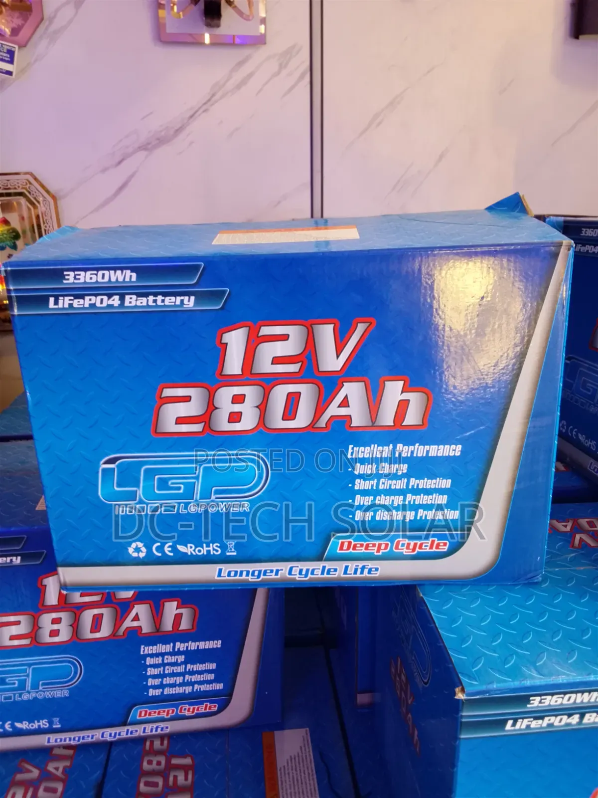 280 Ah LGP Lithium Battery 12 v .