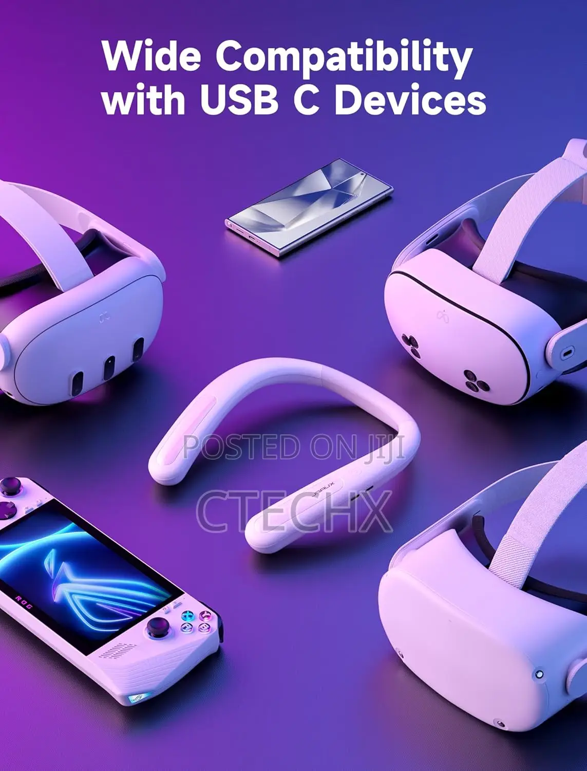 Jsaux Hanging Neck Power Bank for Meta Quest 3s/3/2, 10000mah Charger