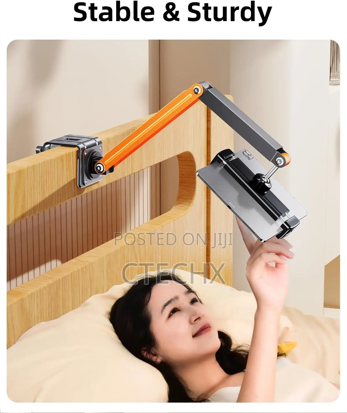 Adjustable Tablet Stand for Desk Bed, 360 Rotation Tablet Arm Holder