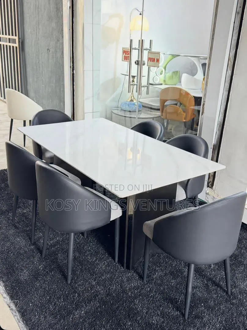Elegant Marble Top Dining Set