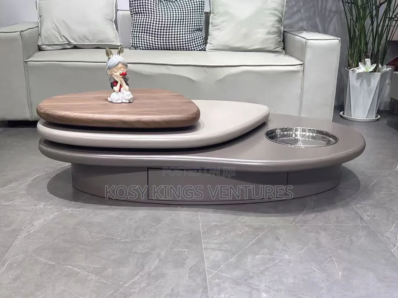 Imported Turkish Rotating Center Table With Drawer