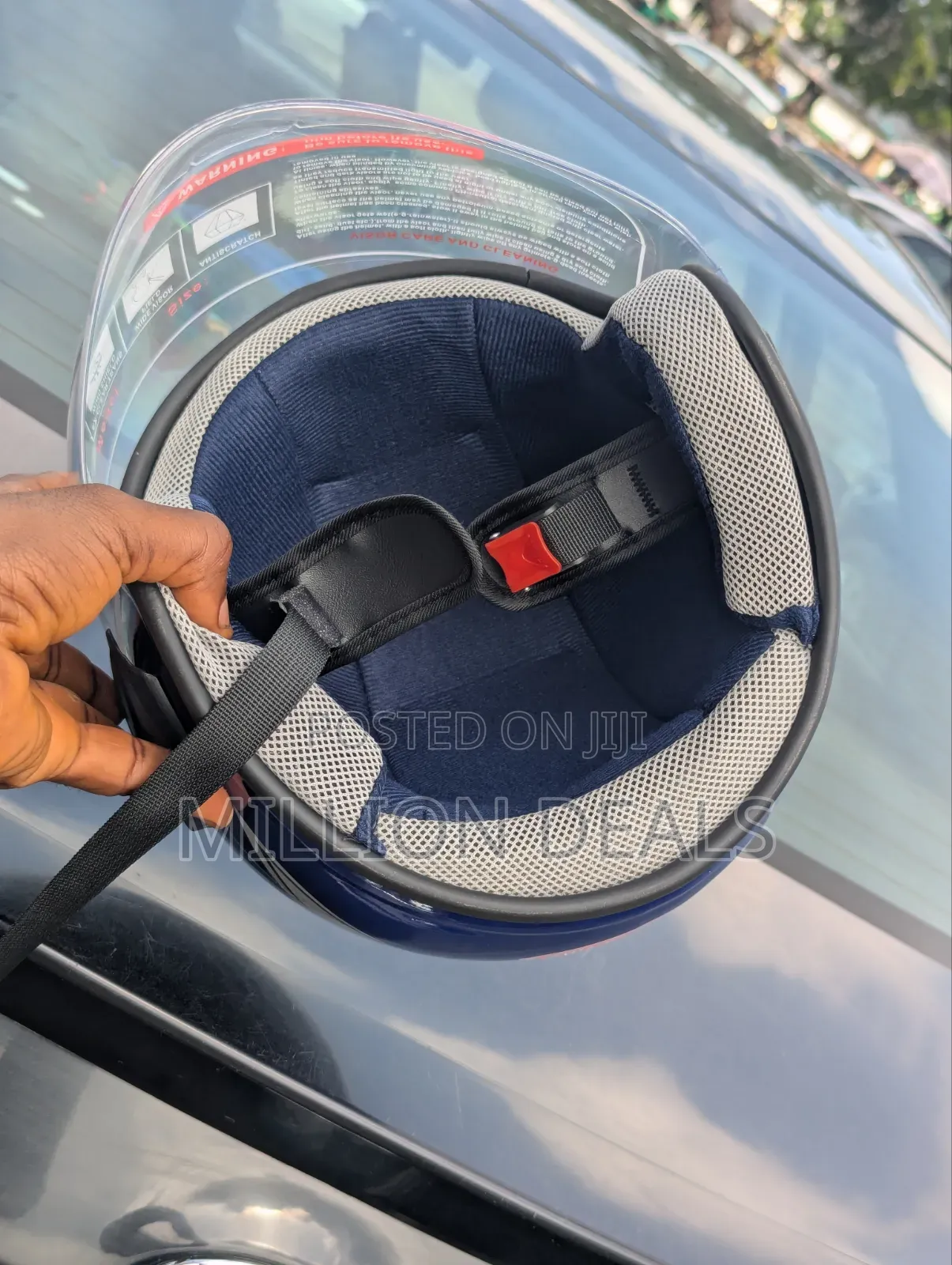 Stylish Biker Safety Unique Blue Helmet