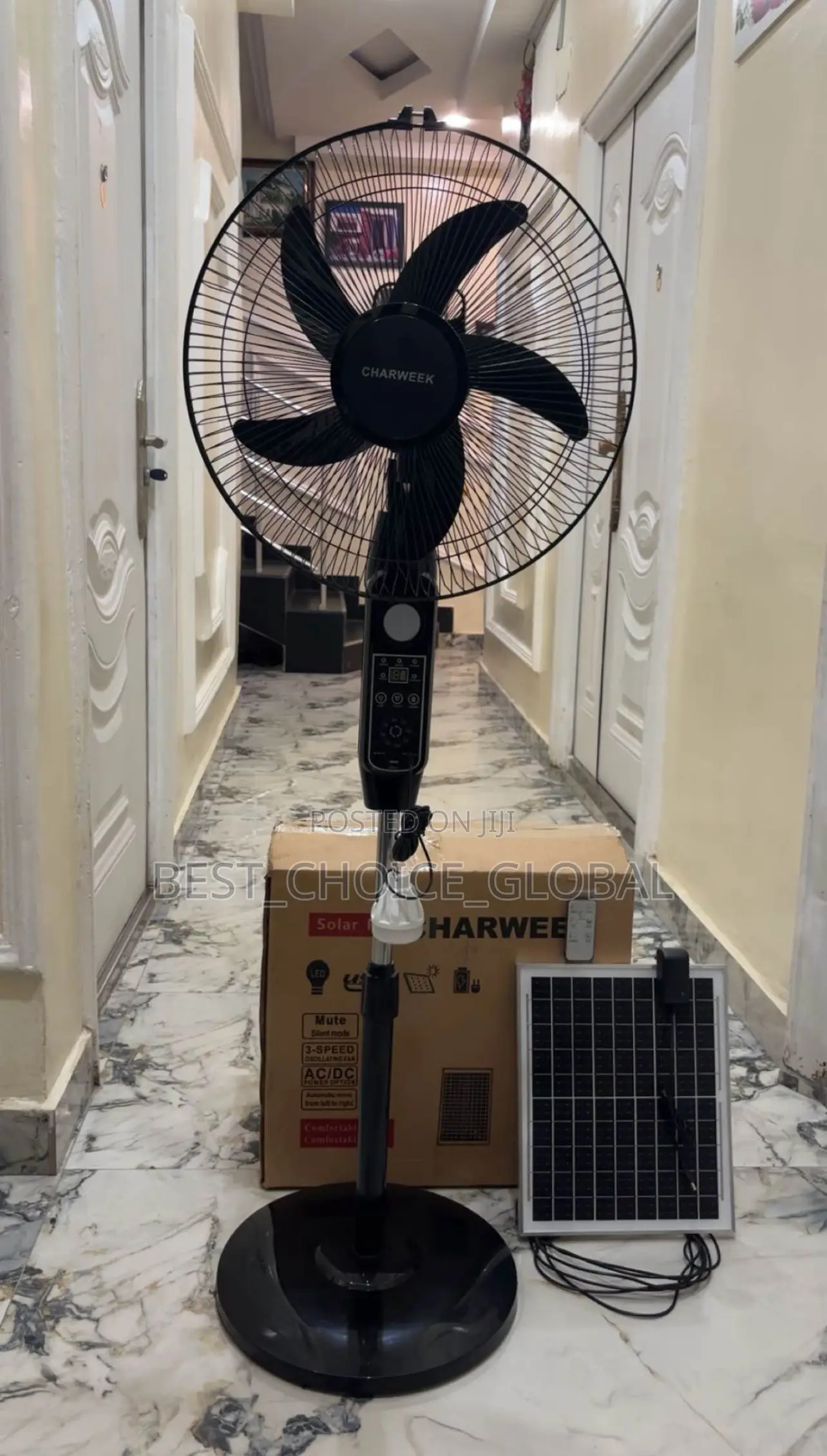 16 Inch Solar Rechargeable Fan