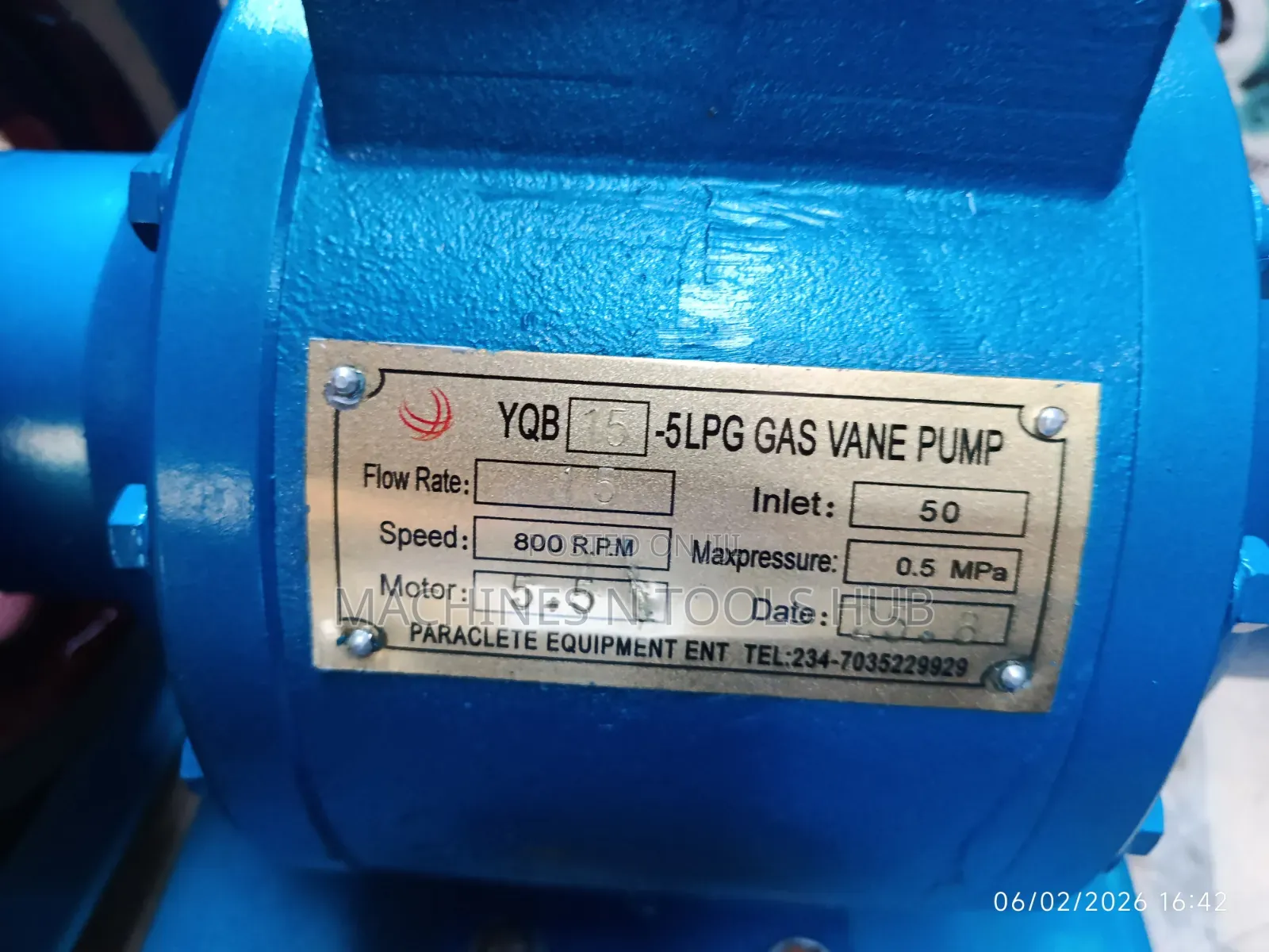 Yqb15-5 LPG Gas Vane Pump. 7.5hp, 2 Inches.