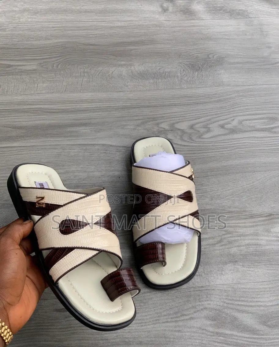 Premium Handmade Men’S Leather Slide Sandals– Stylish and Comfortable