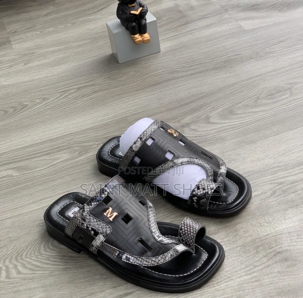 Premium Handmade Men’S Leather Slide Sandals– Stylish and Comfortable