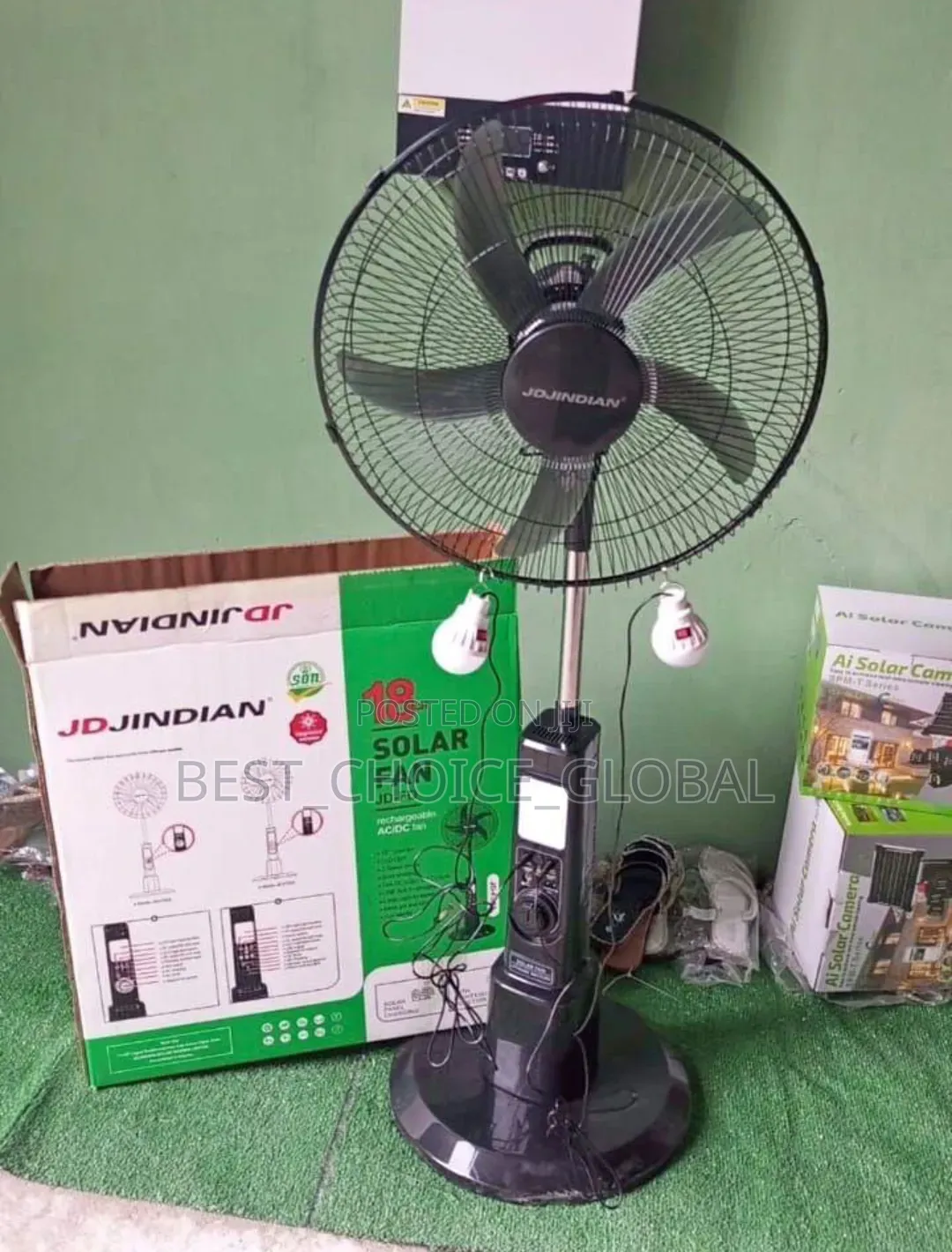 Jd Jindian Solar Rechargeable Fan 18 Inches
