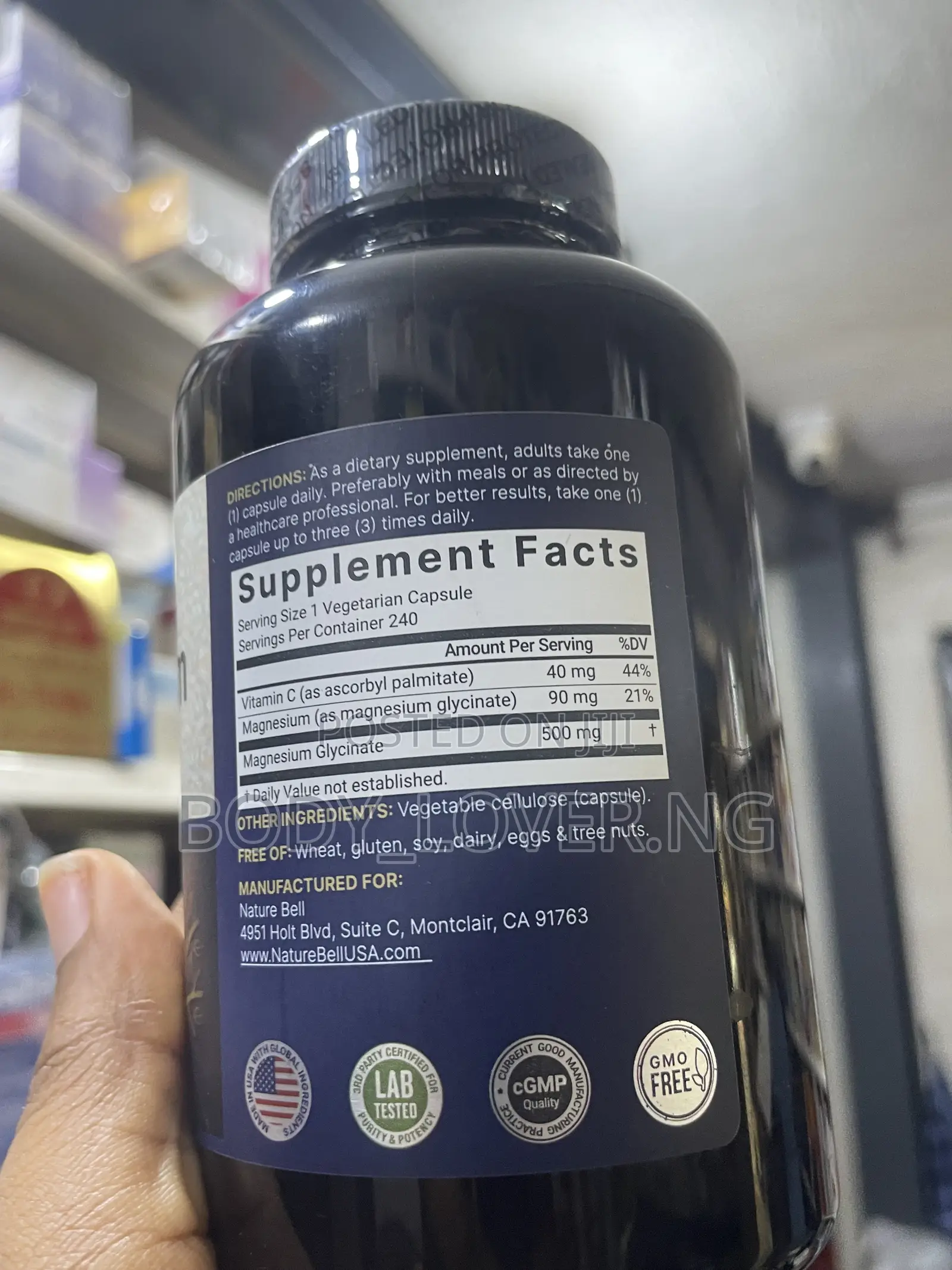 Naturebell Magnesium Glycinate 500mg