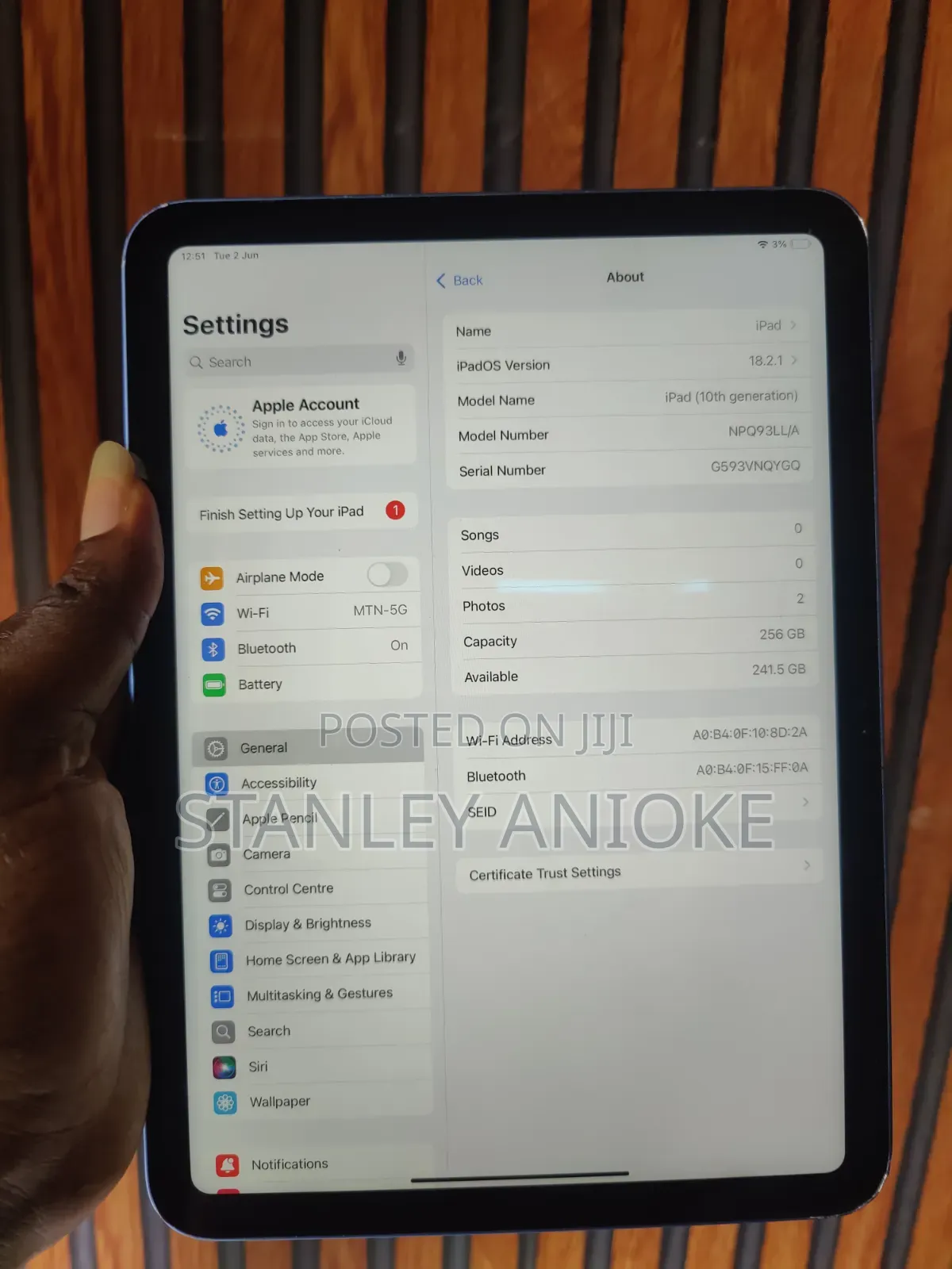 Apple iPad (2022) 256 GB Blue