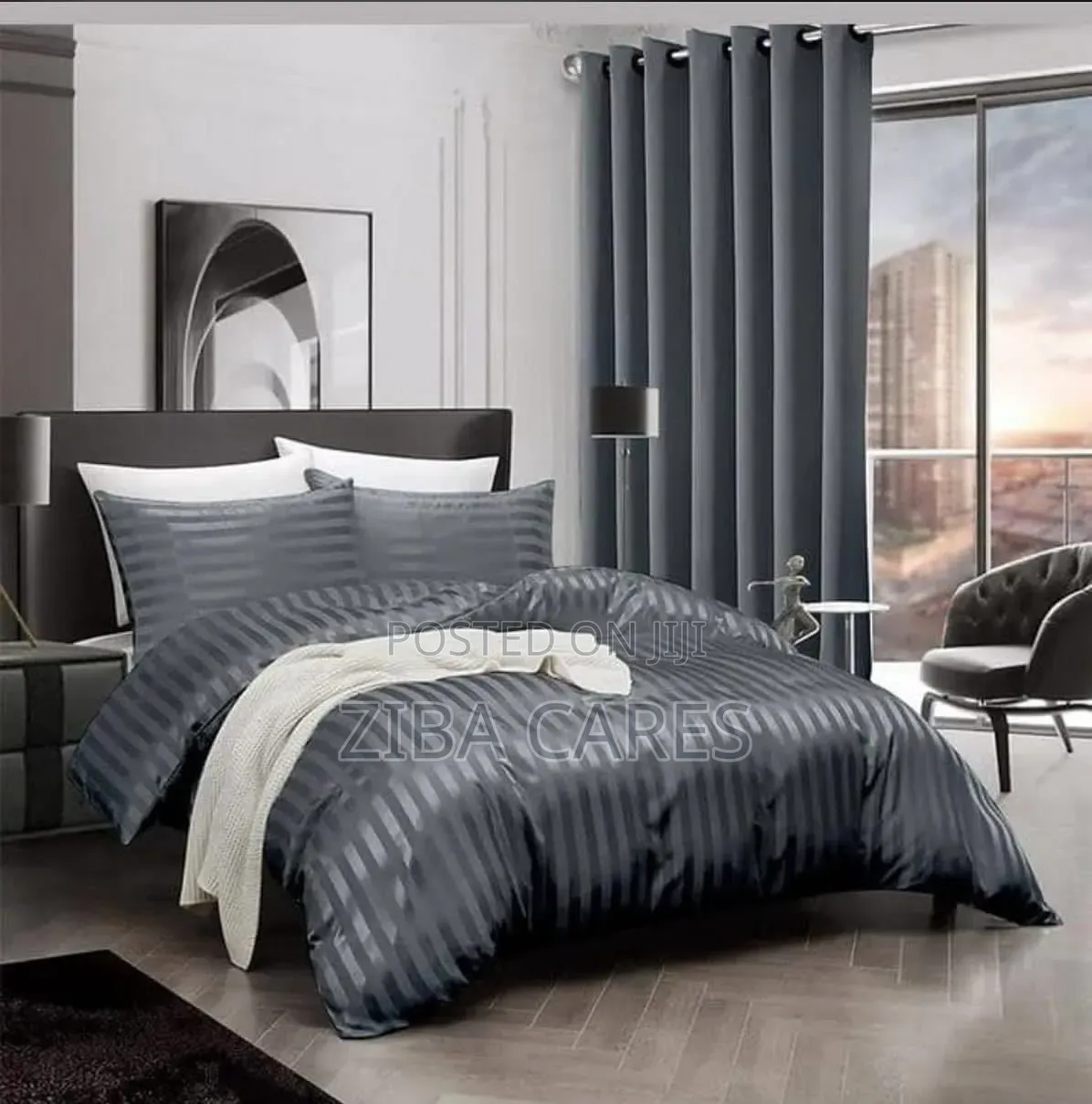 Bold Strips Bedsheet Pillowcases Duvet Set