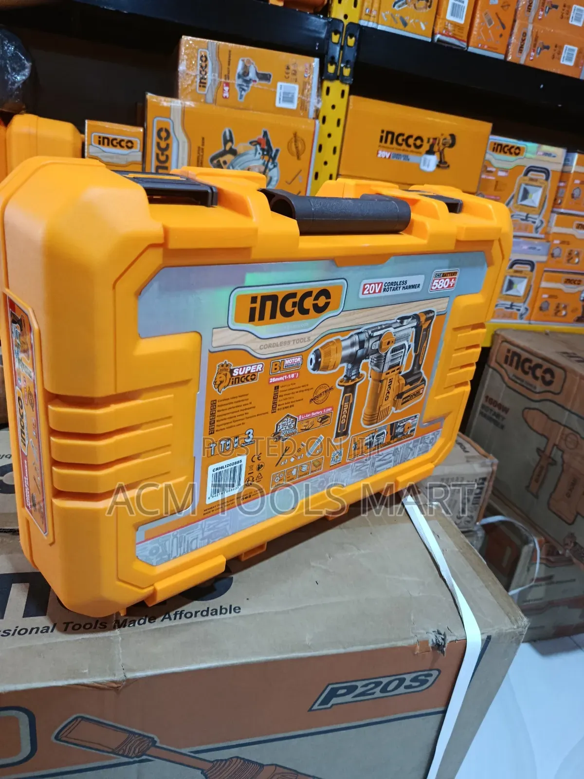 Ingco Crhli202885 Cordless Rotary Hammer 20v | Brushless