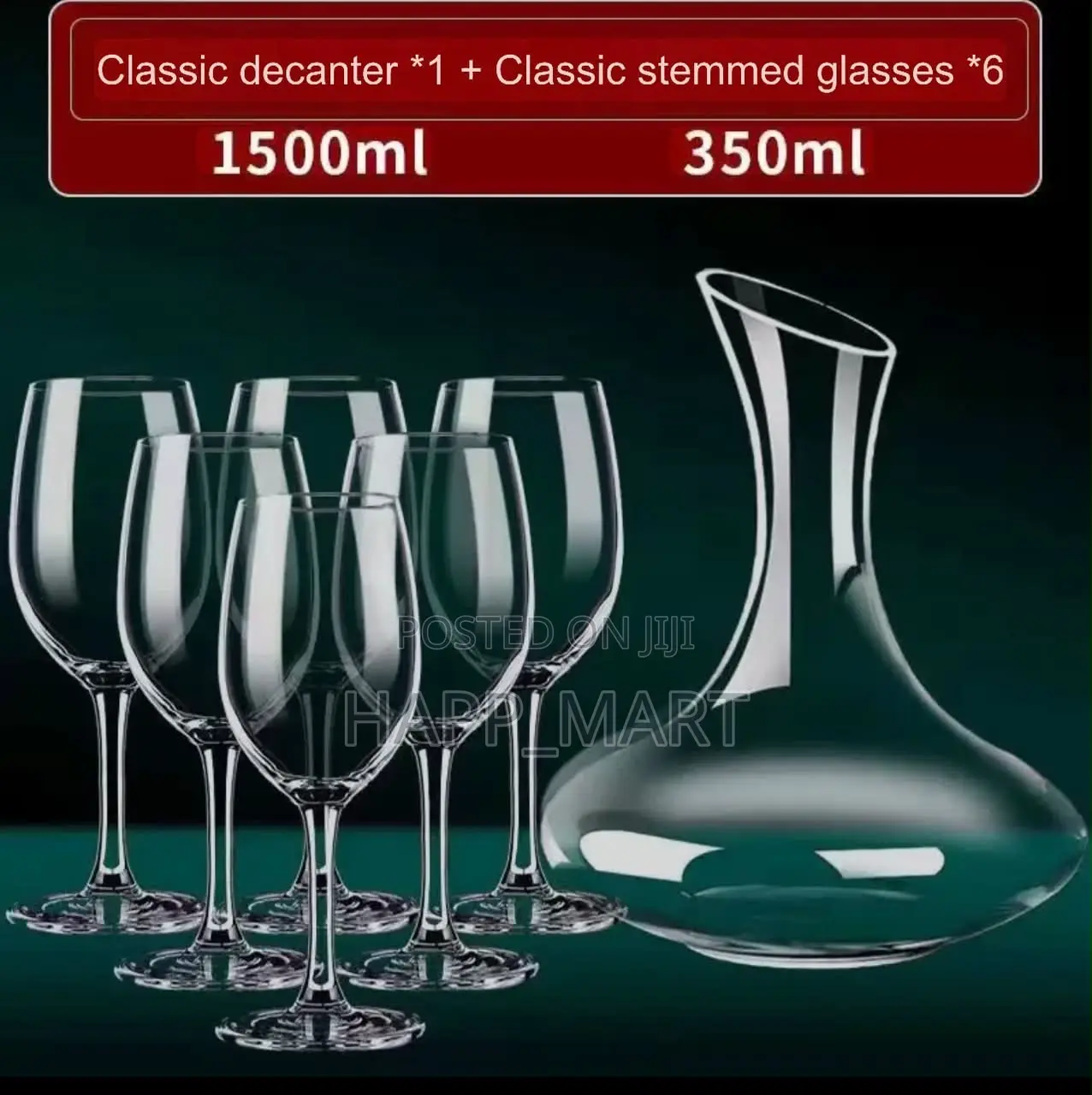 Premium Decanter Glass Set