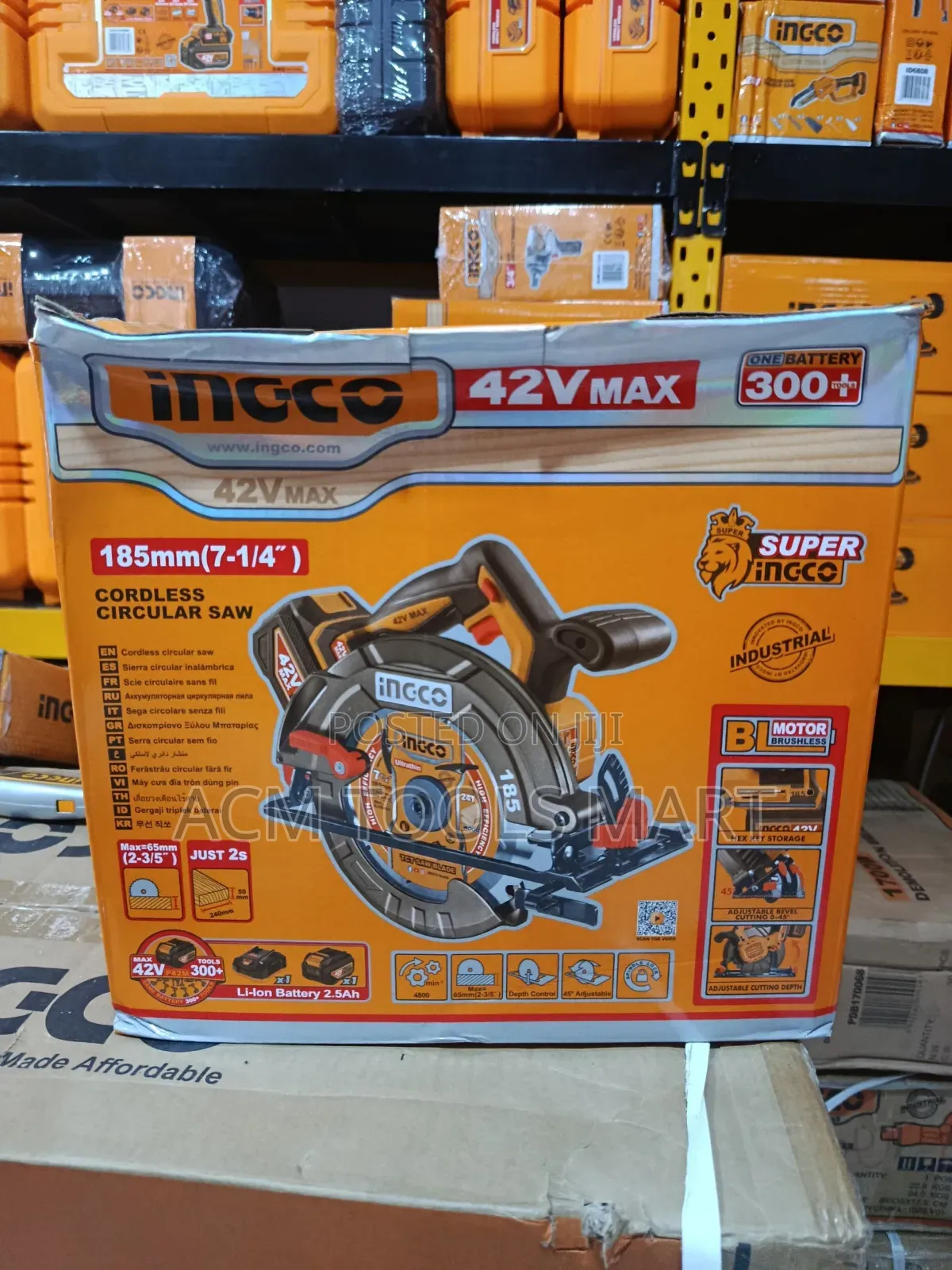 Ingco Csli Cordless Circular Saw 42v | 185mm Brushless