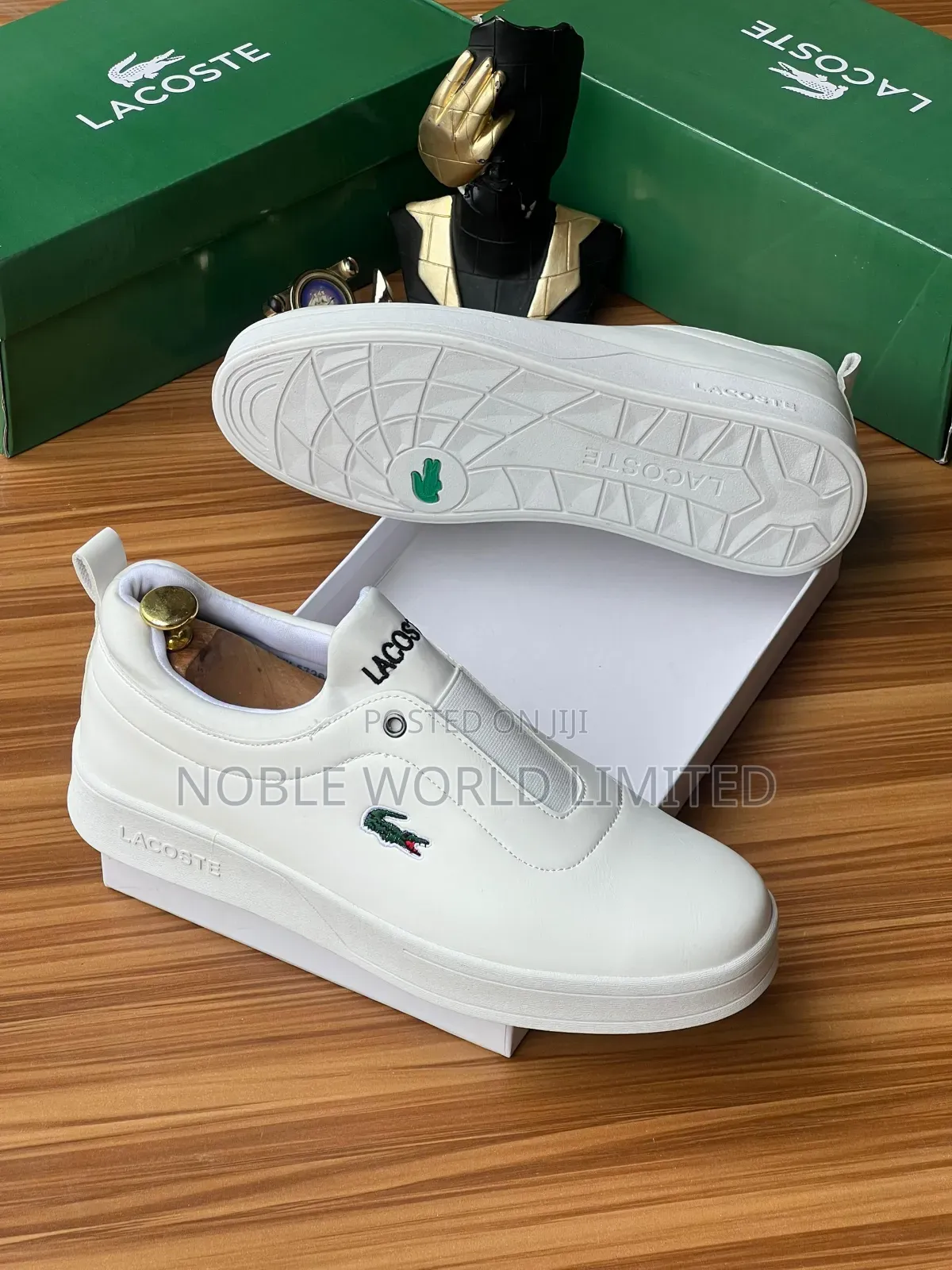 Lacoste Black/White Solid Shoes /Sneakers Abl 8h