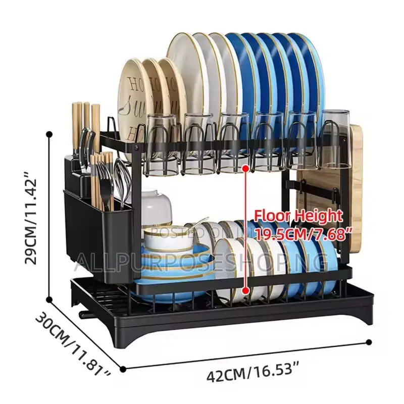 Plate Rack With Cutlery Holder
