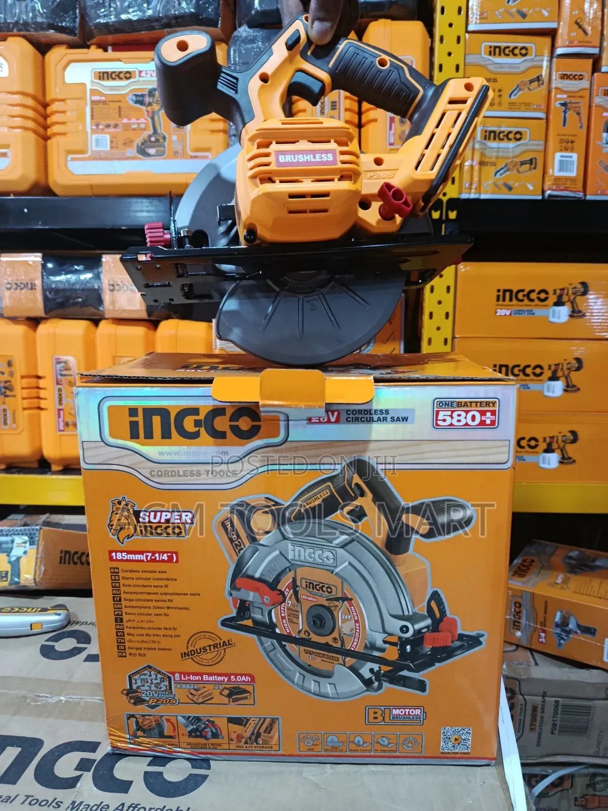 Ingco Csli18513 Cordless Circular Saw 20v| 185 Mm | Brushless