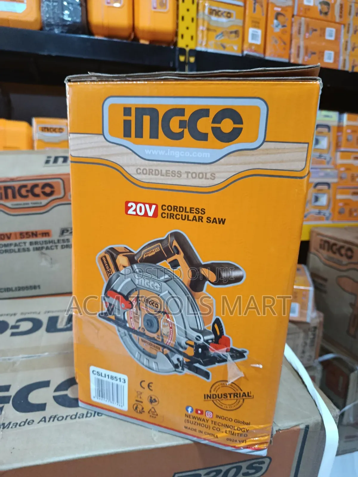 Ingco Csli18513 Cordless Circular Saw 20v| 185 Mm | Brushless