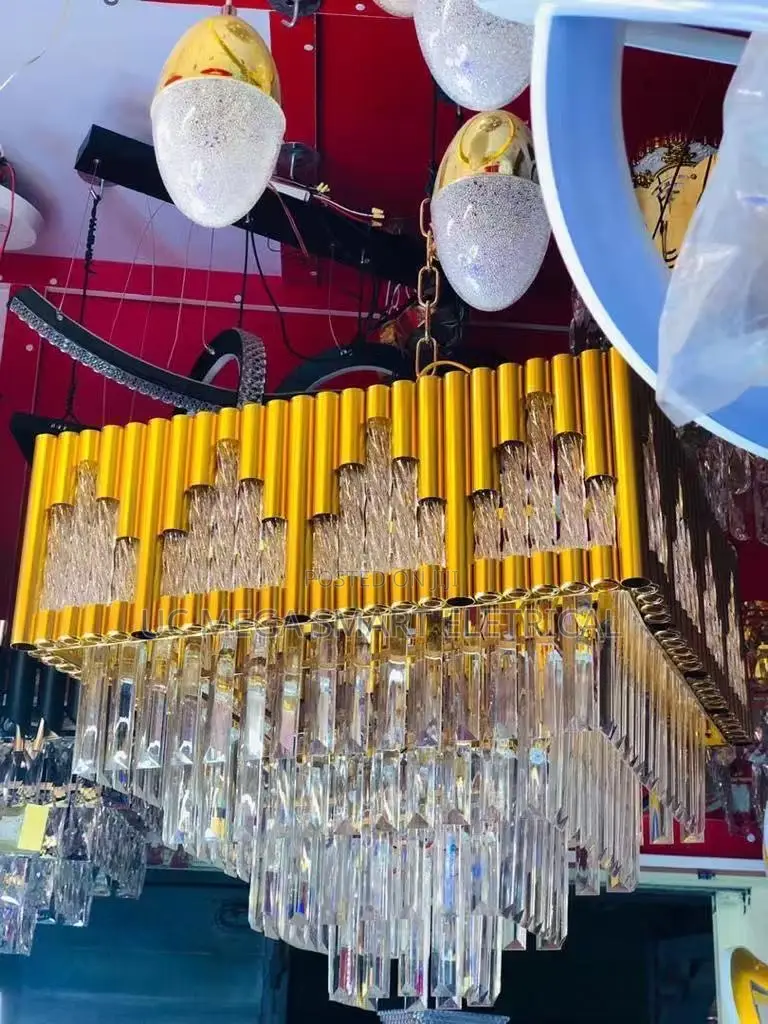 Modern Luxury Shiny Gold E14 Led Pendant Lights Dining Room