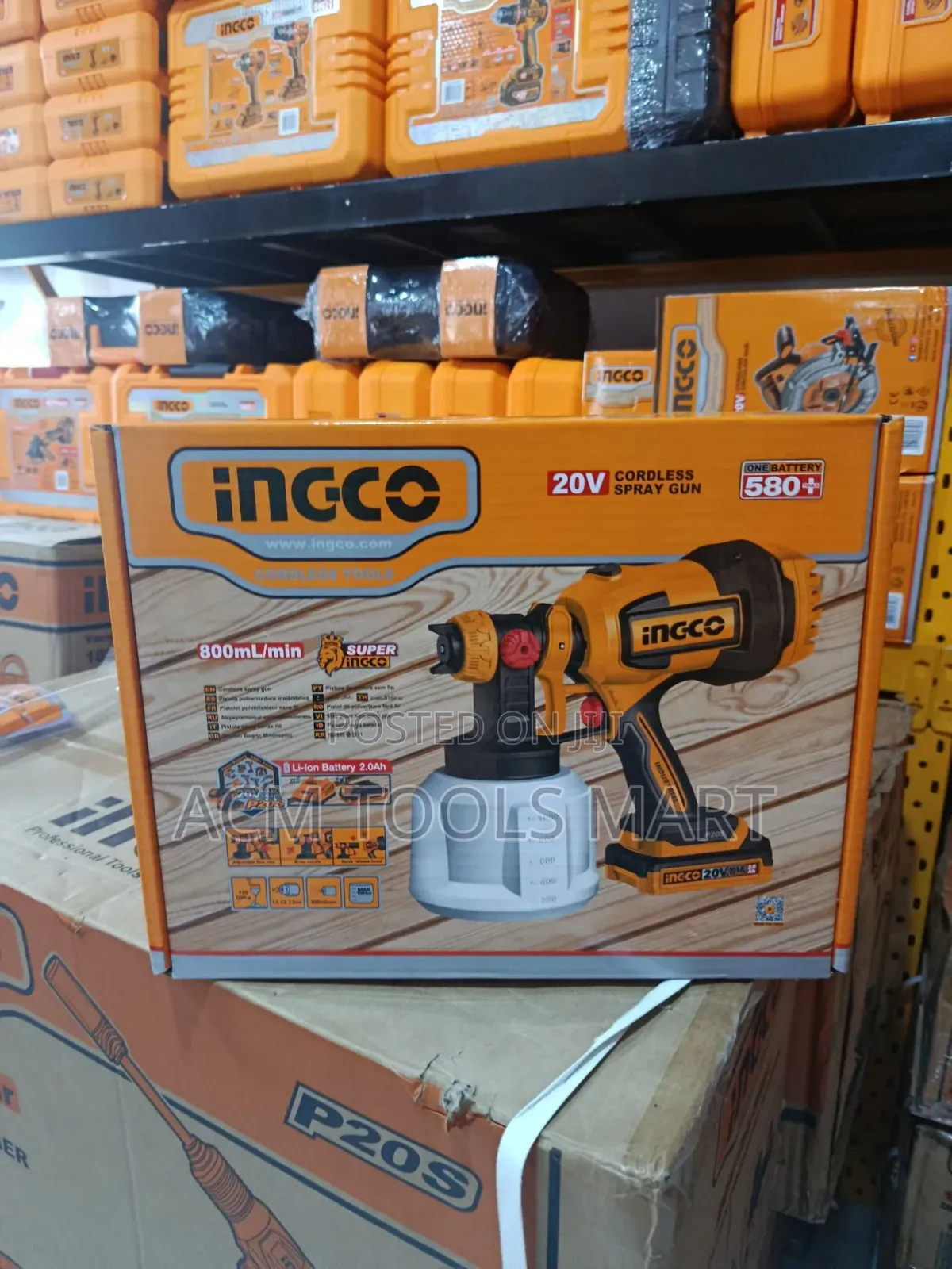 Ingco Cordless Spray Gun Csgli20042 – 20v Battery Paint Sprayer