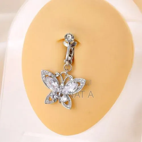Butterfly Non Piercing Navel Ring