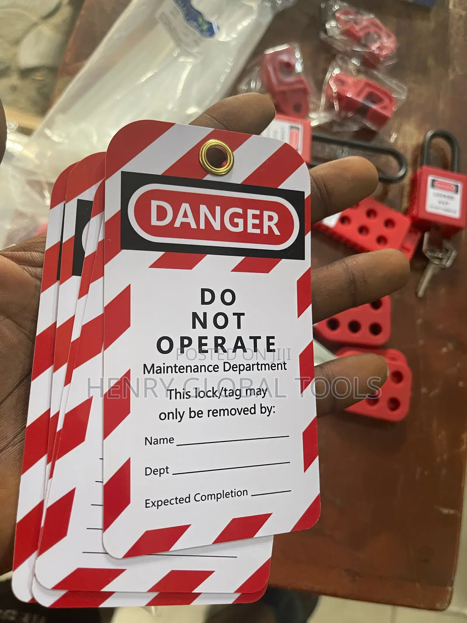 Danger ❌ Do Not Operate Safely Lotto Tags