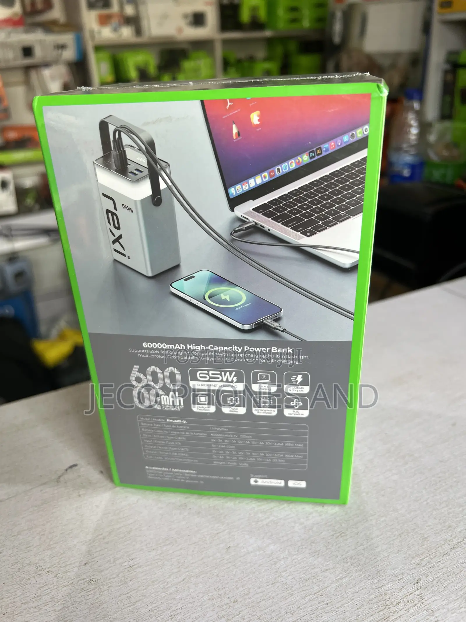 Rexi 65w, 60000 Mah Powerbank