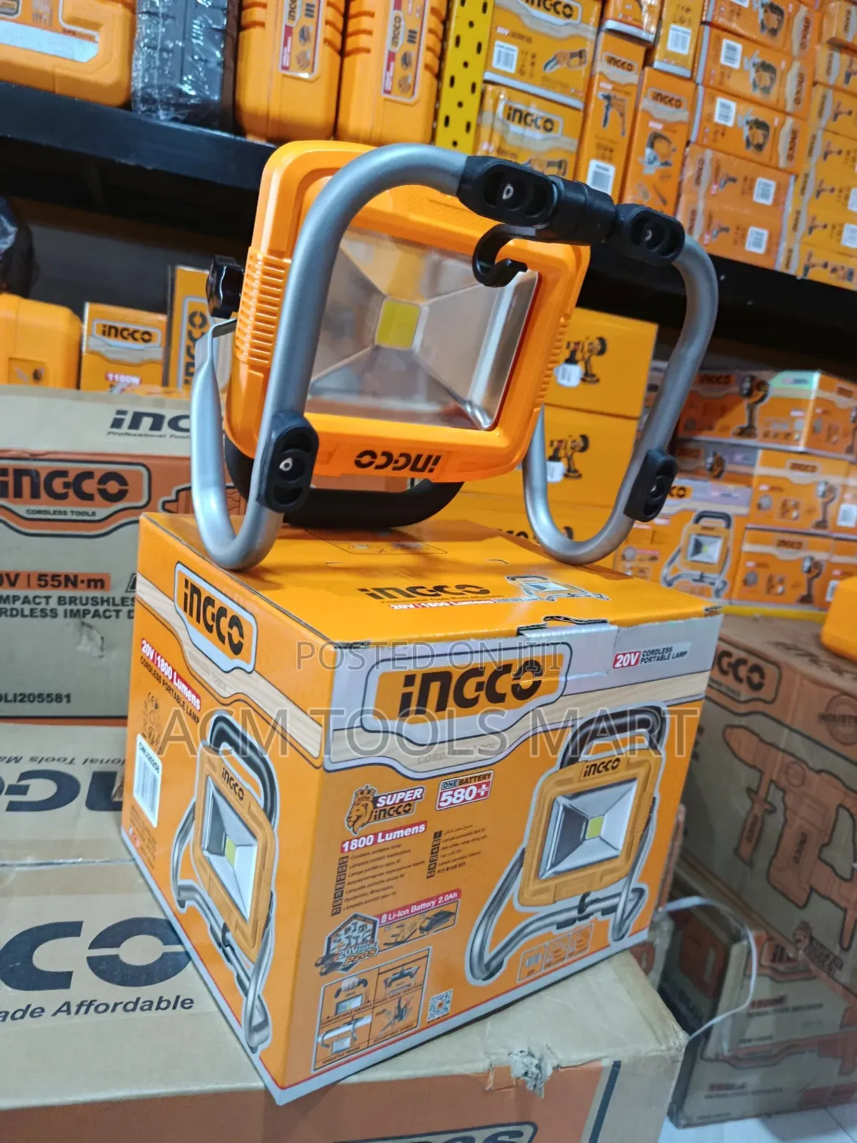 Ingco Cordless Portable Lamp Cwli20258 – 20v Led Work Light