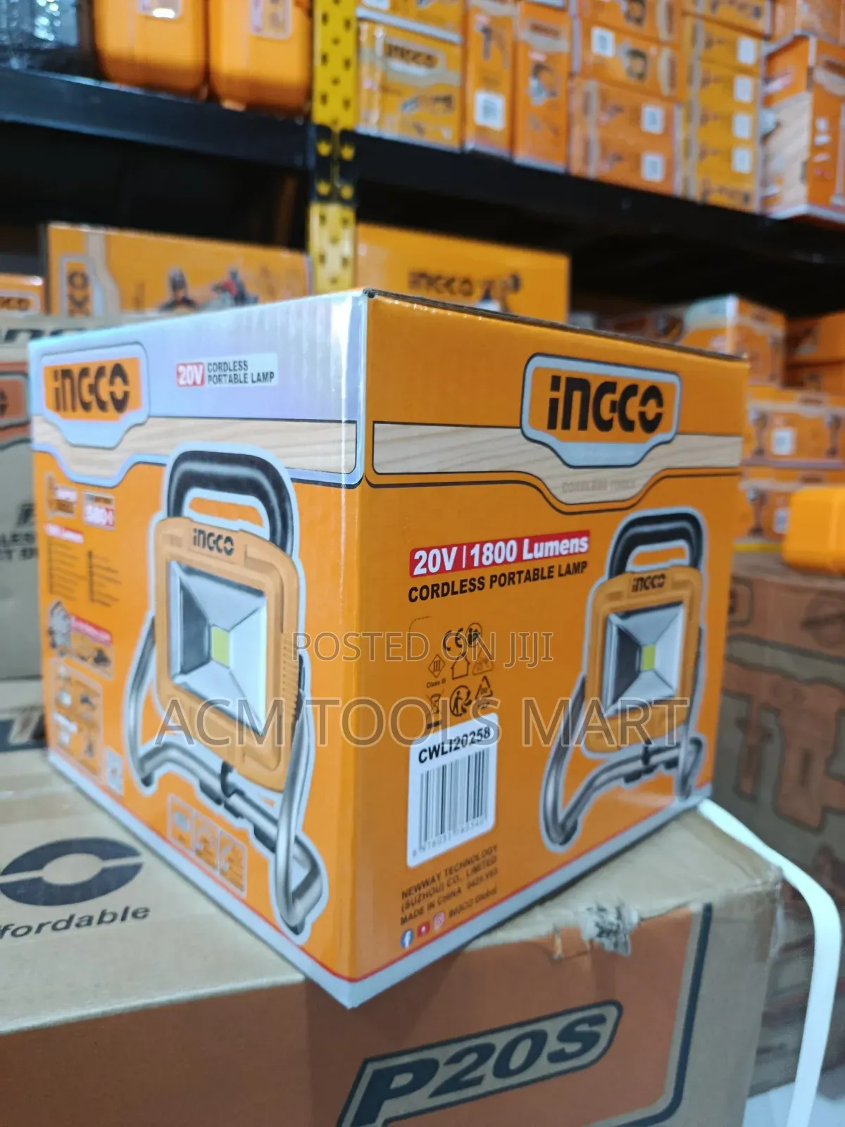 Ingco Cordless Portable Lamp Cwli20258 – 20v Led Work Light