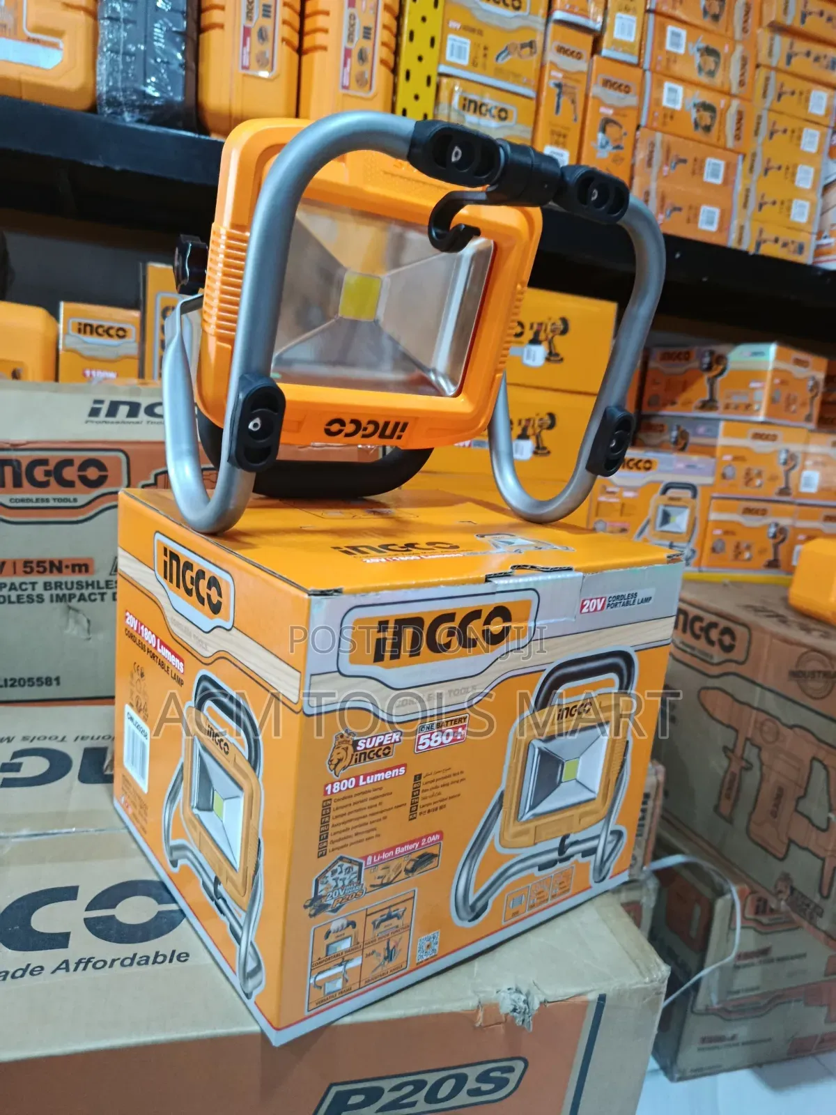 Ingco Cordless Portable Lamp Cwli20258 – 20v Led Work Light