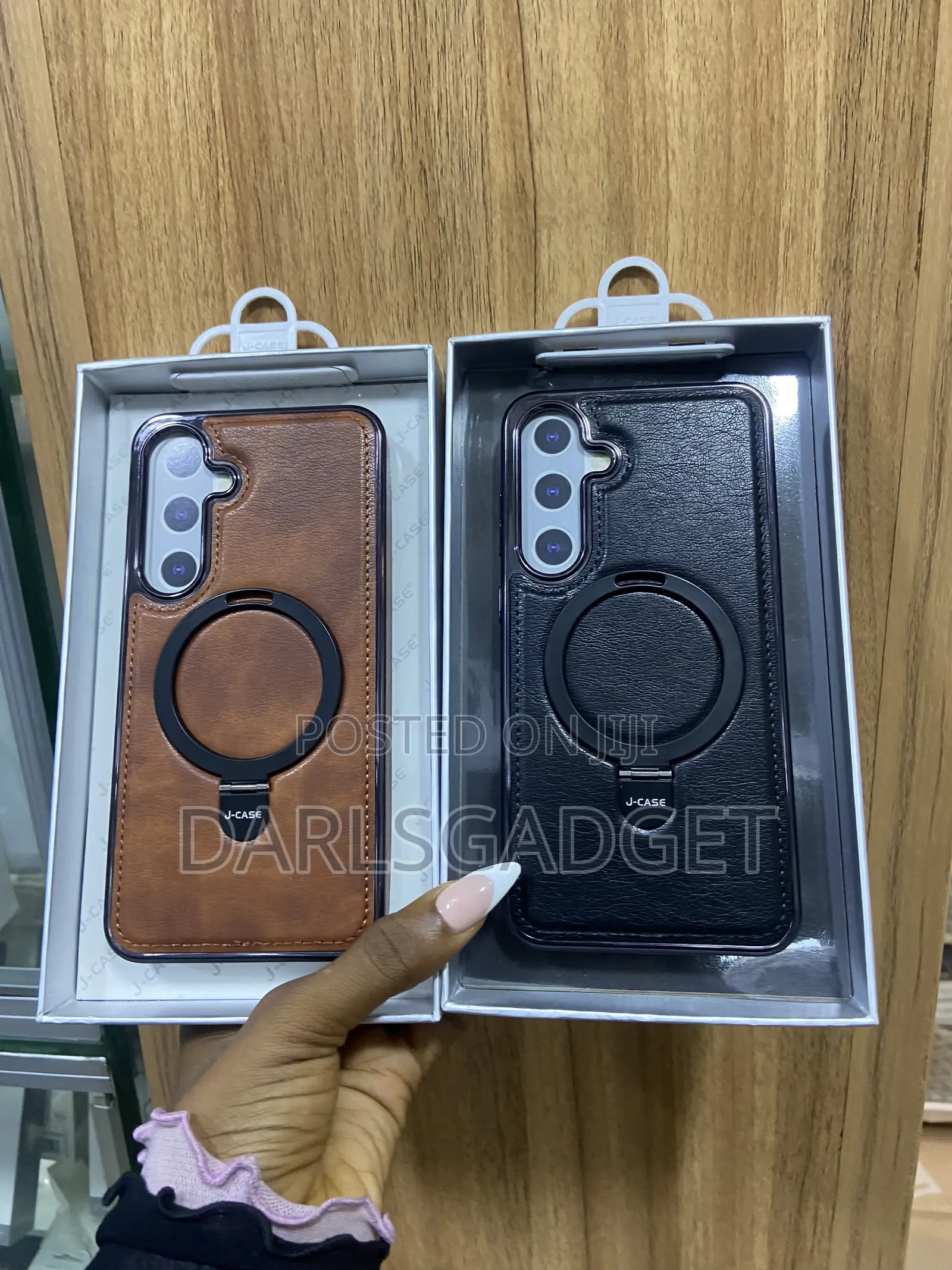Luxury Leather Case With Ring Stand for Samsung S24 Plus/S25 Plus