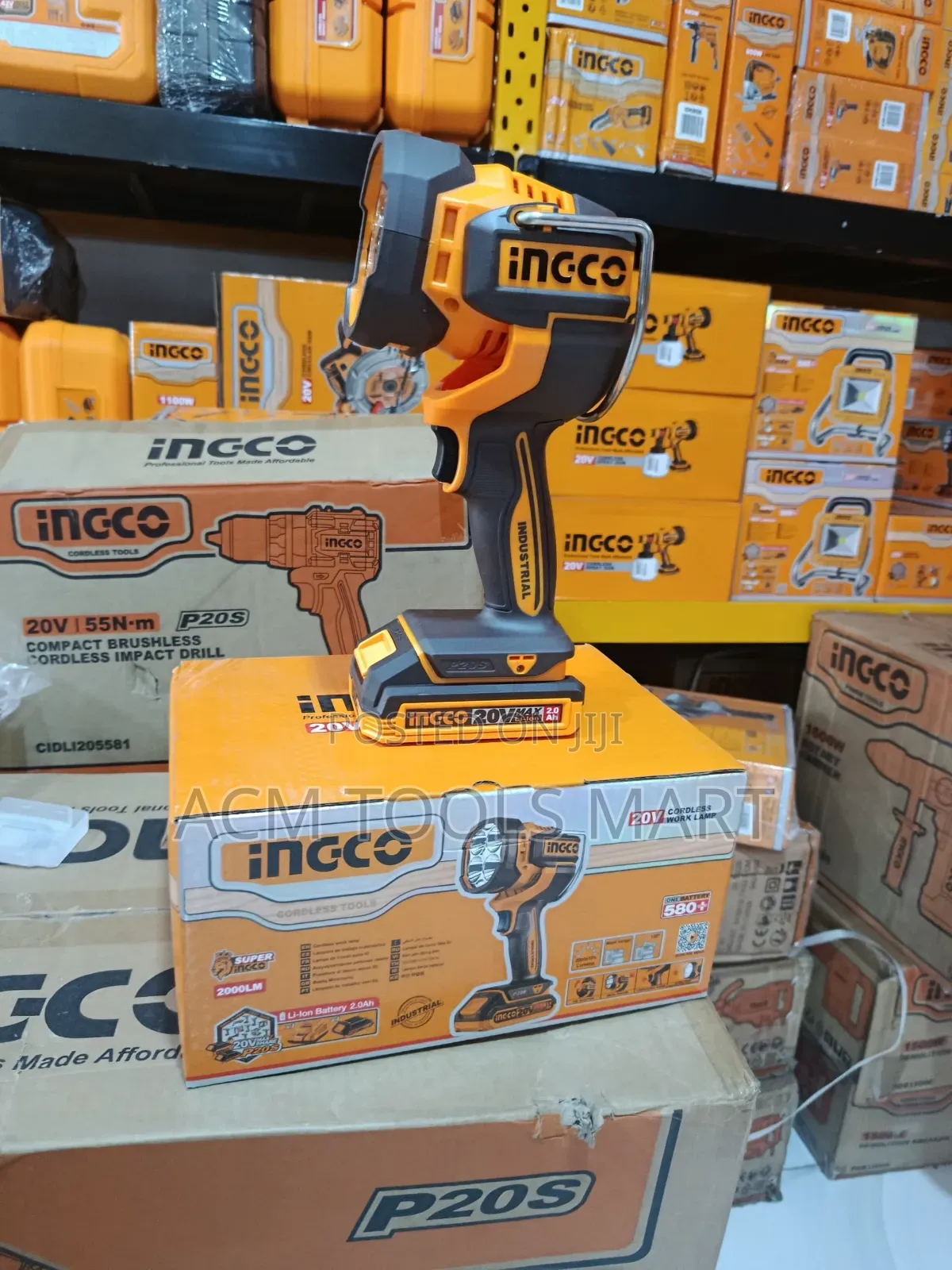 Ingco Cordless Work Lamp Cwli20881 – 20v Led Job Site Light