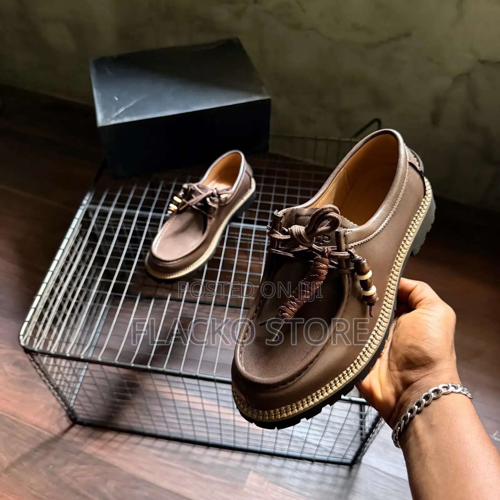 Original Paraboot Dime Leather Boat Shoes
