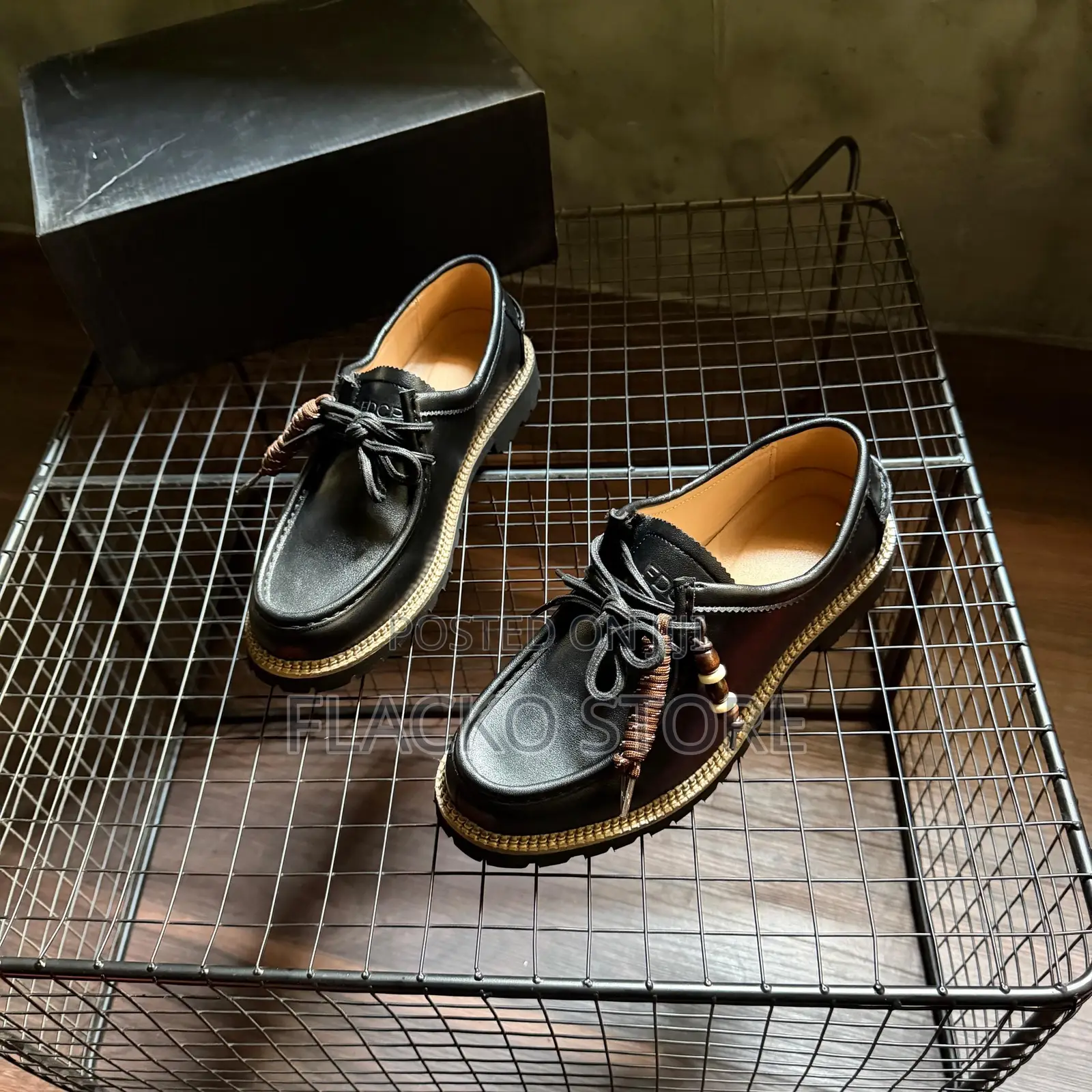 Original Paraboot Dime Leather Boat Shoes