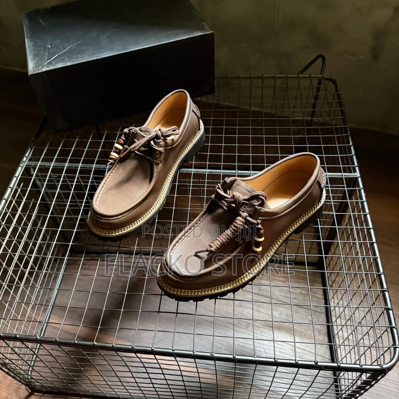 Original Paraboot Dime Leather Boat Shoes
