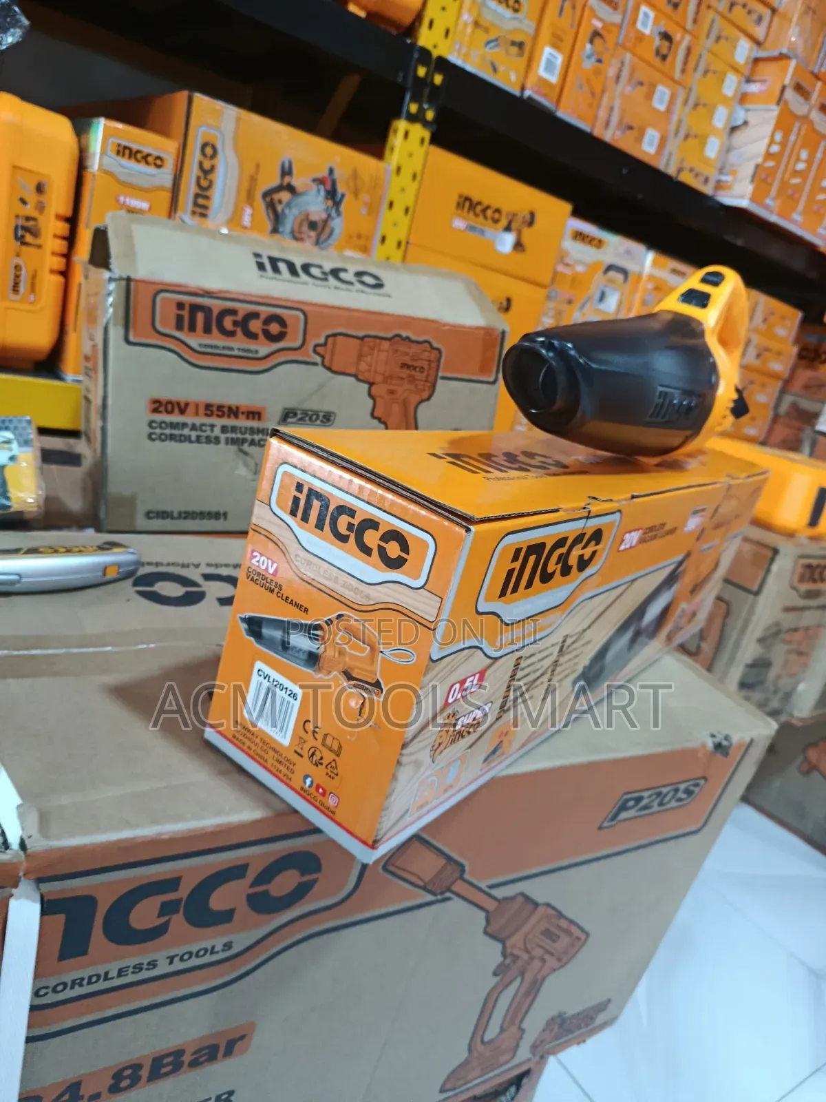 Ingco Cordless Vacuum Cleaner Cvli20126 – 20v Lithium-Ion Portable