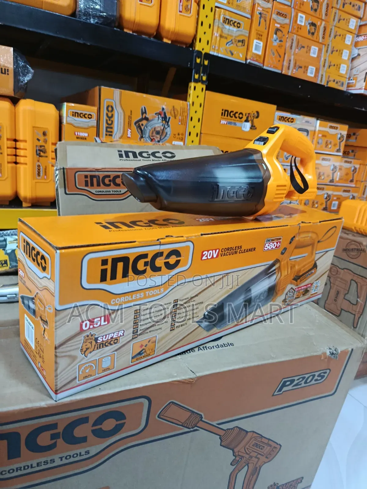 Ingco Cordless Vacuum Cleaner Cvli20126 – 20v Lithium-Ion Portable