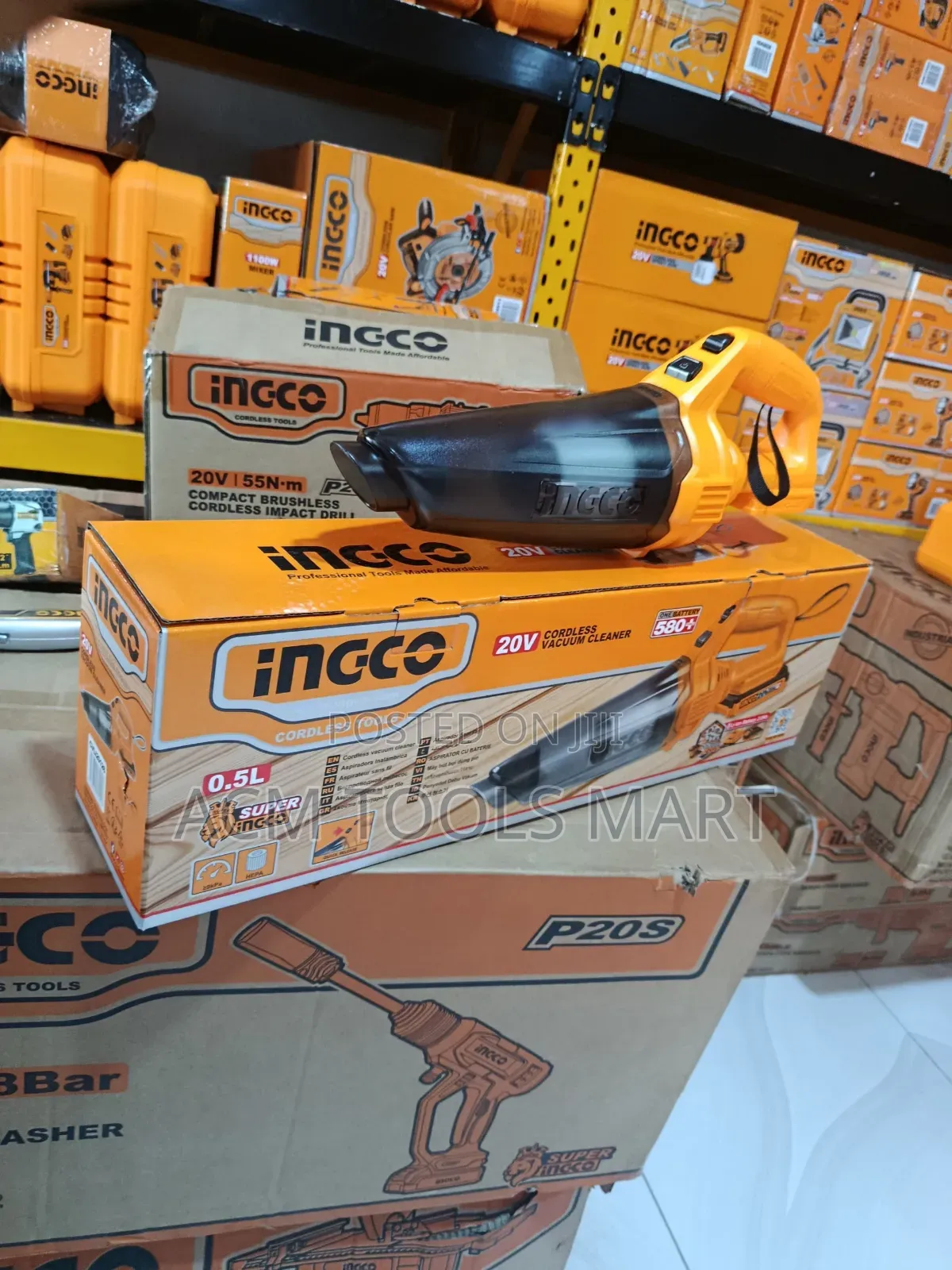 Ingco Cordless Vacuum Cleaner Cvli20126 – 20v Lithium-Ion Portable