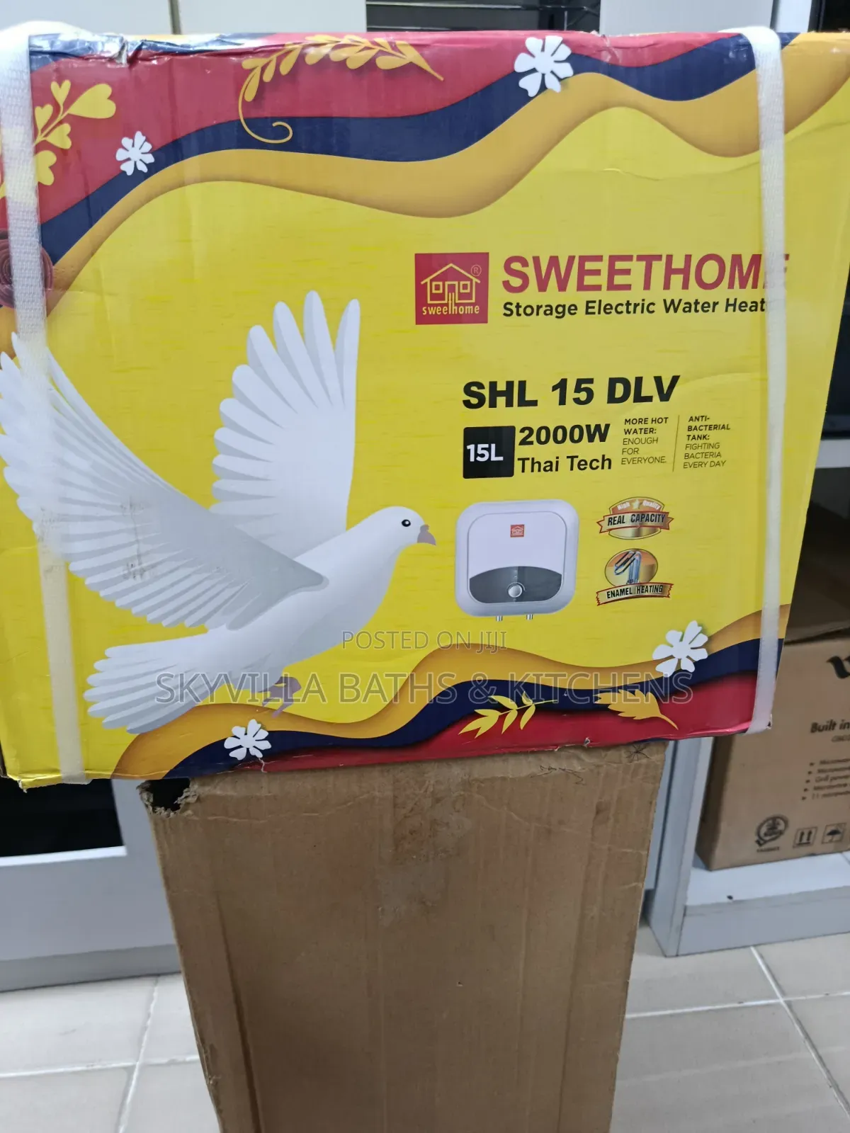Sweethome 15l 2000w Storage Electric Water Heater (Model: SHL 15 DLV