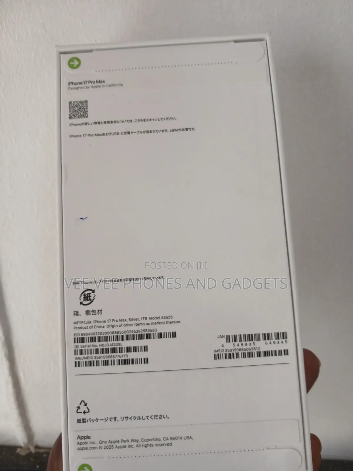 New Apple iPhone 17 Pro Max 1 TB Silver