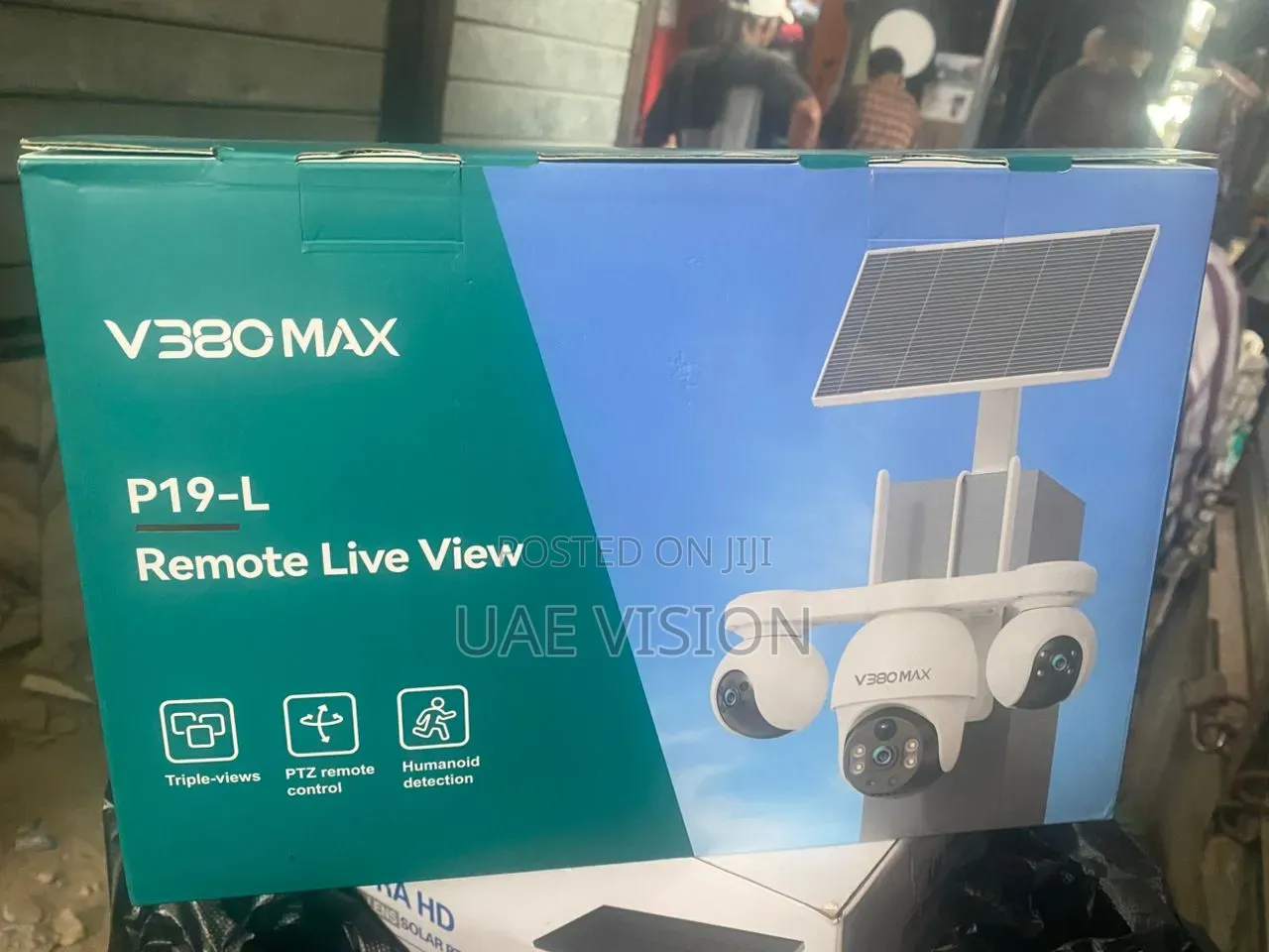 3 Lens Ai Solar Camera 3-Auto-Rotate V380max Full HD High Quality