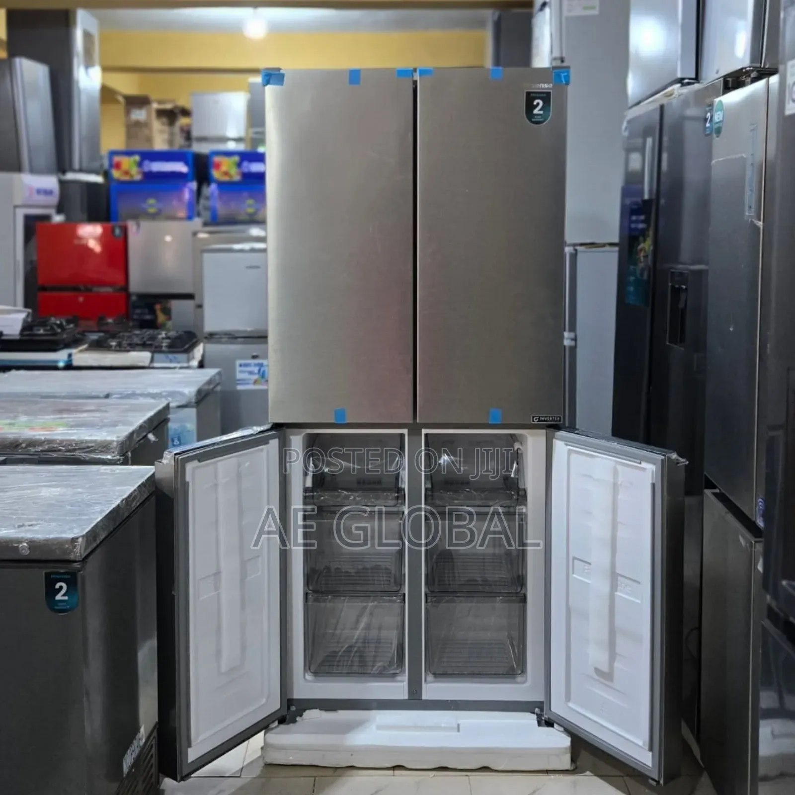 Hisense Inverter Side-by-Side Refrigerator Model: Ref 54wc 392l