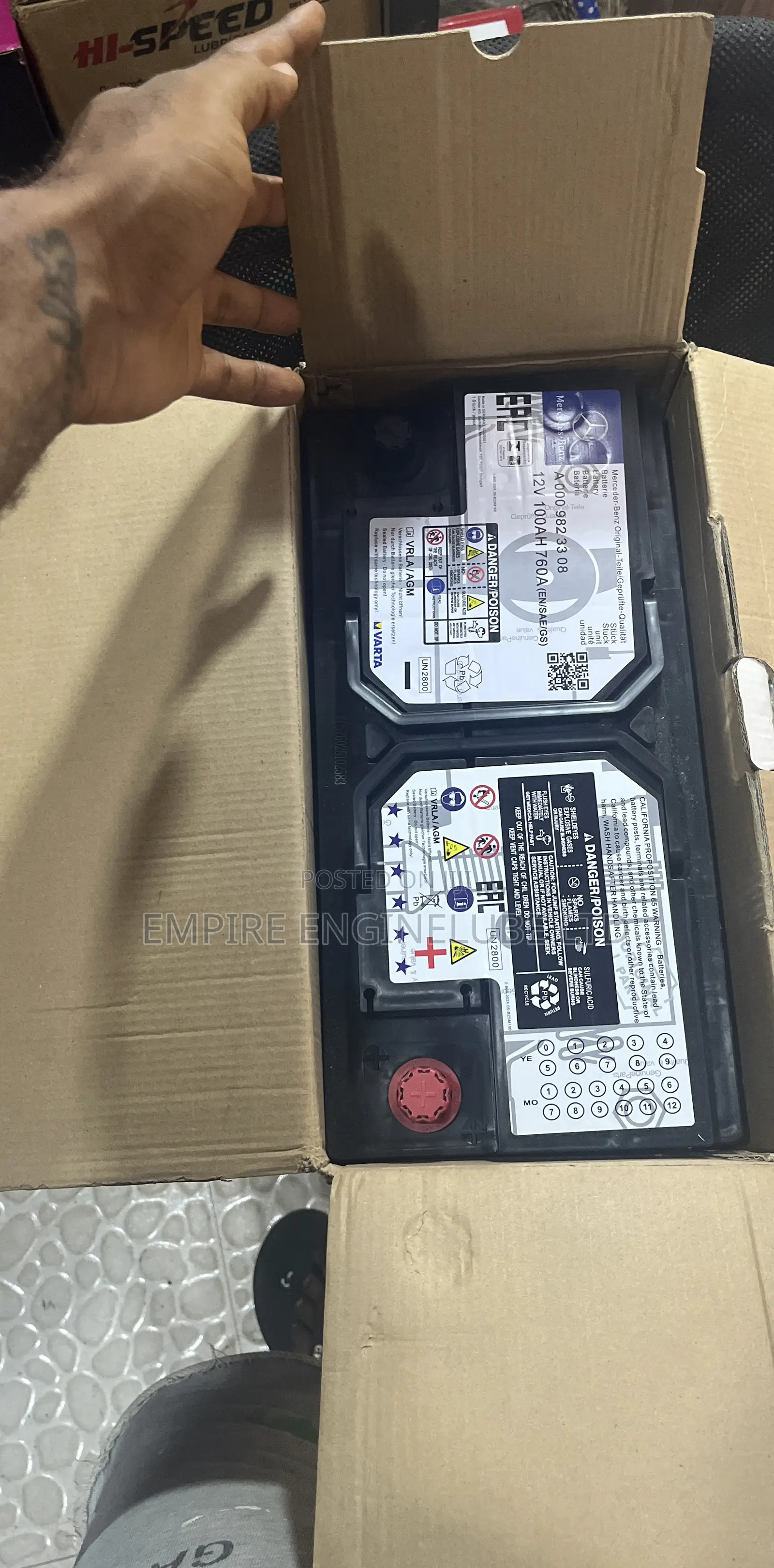 Mercedes Benz Auxiliary Battery 84/100ah