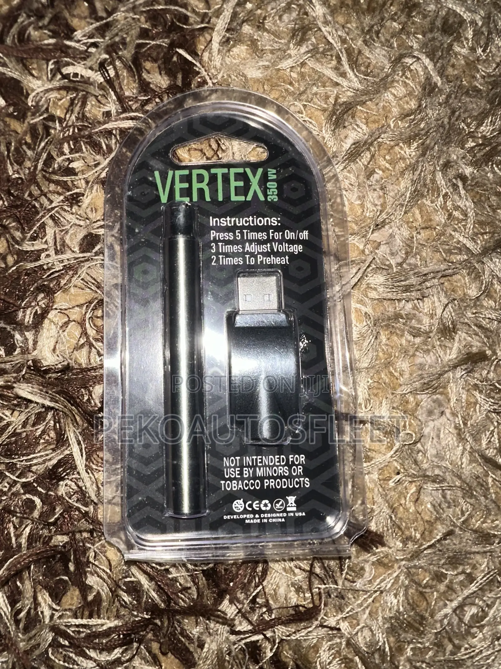 Vertex 350mah Variable Voltage (Vv) Battery and Usb Charger Kit.