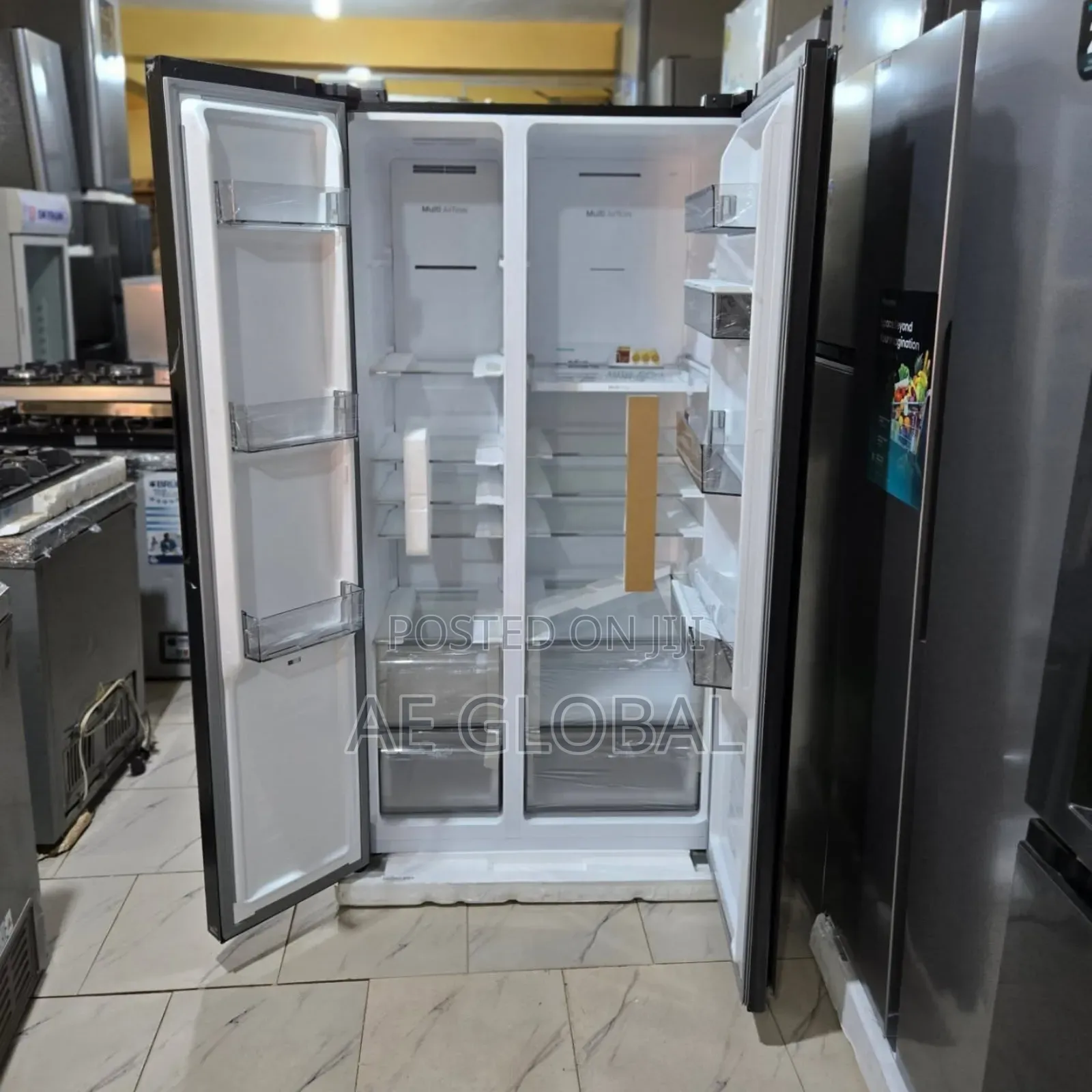 Hisense Inverter Side-by-Side Refrigerator Ref 5p558nmsn-Rd 529l