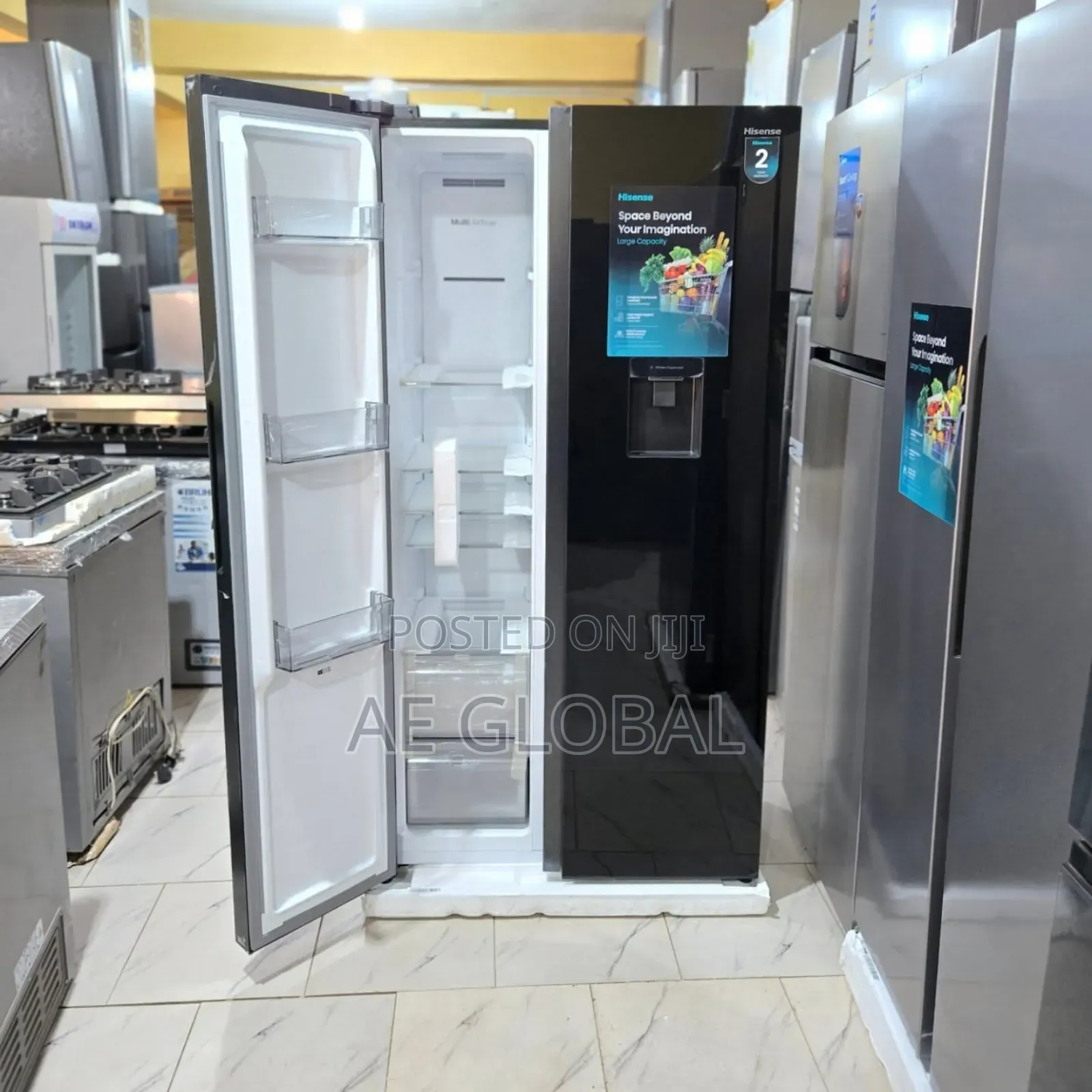 Hisense Inverter Side-by-Side Refrigerator Ref 5p558nmsn-Rd 529l