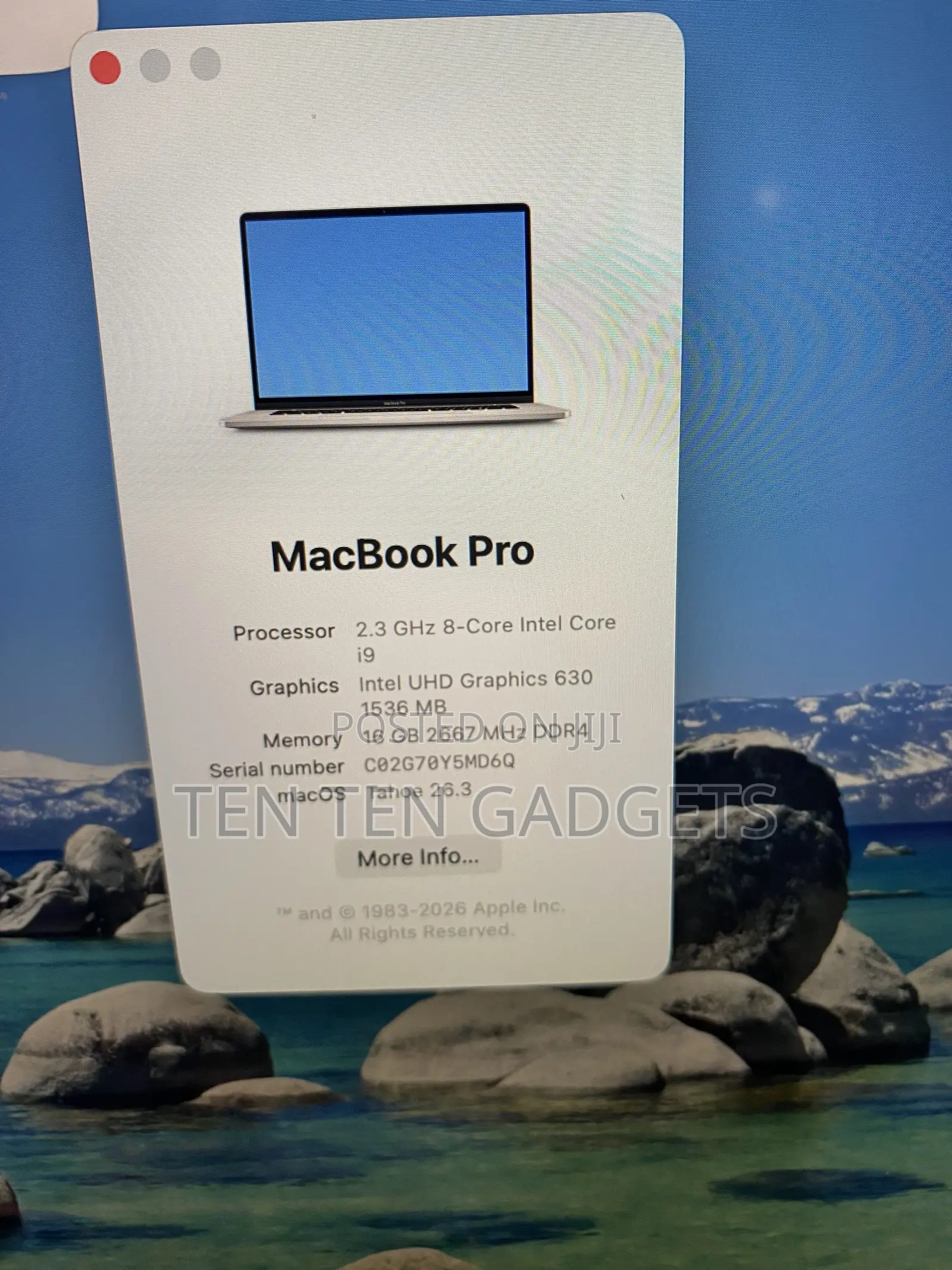 Laptop Apple MacBook Pro 2019 16GB Intel Core i9 SSD 1T