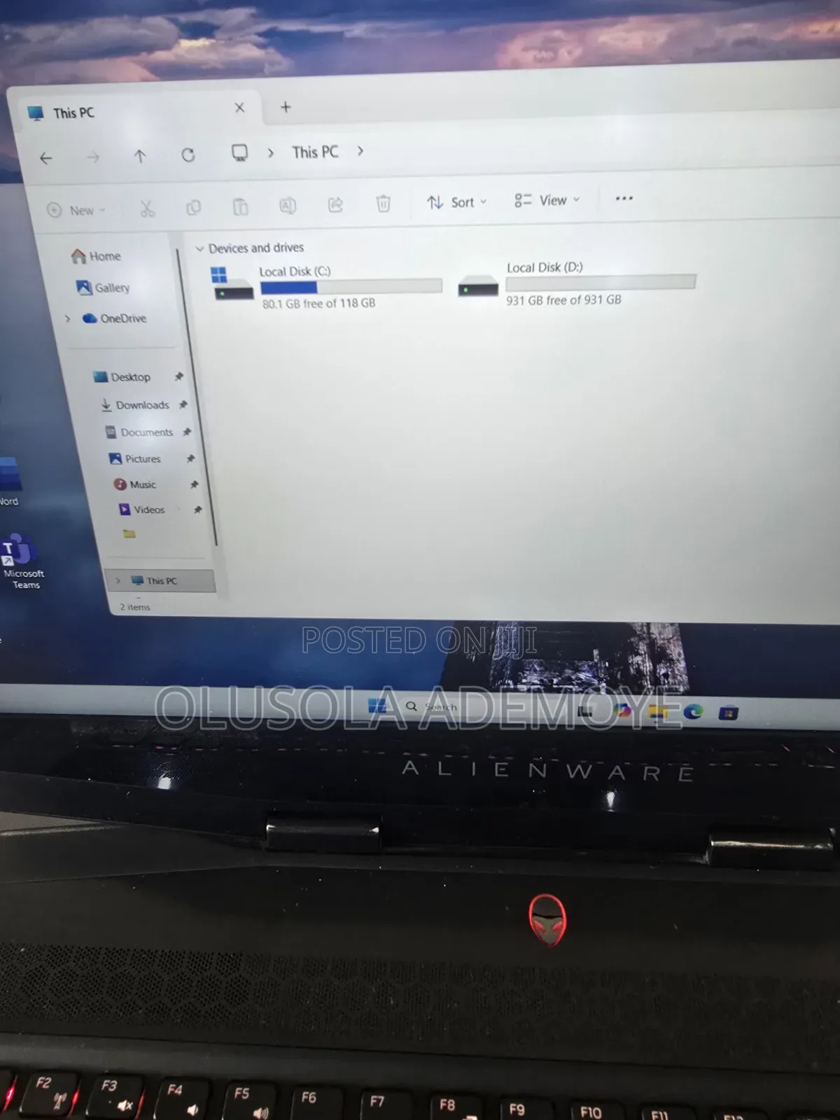 Laptop Alienware M15 16GB Intel Core i7 SSD 1T