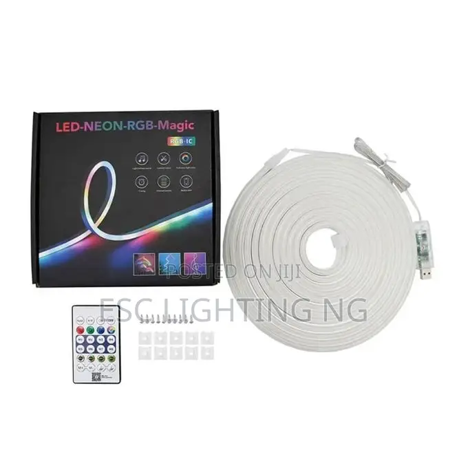Rgbic Led Neon Flex Strip Smart Lighting With Music Feature 5v